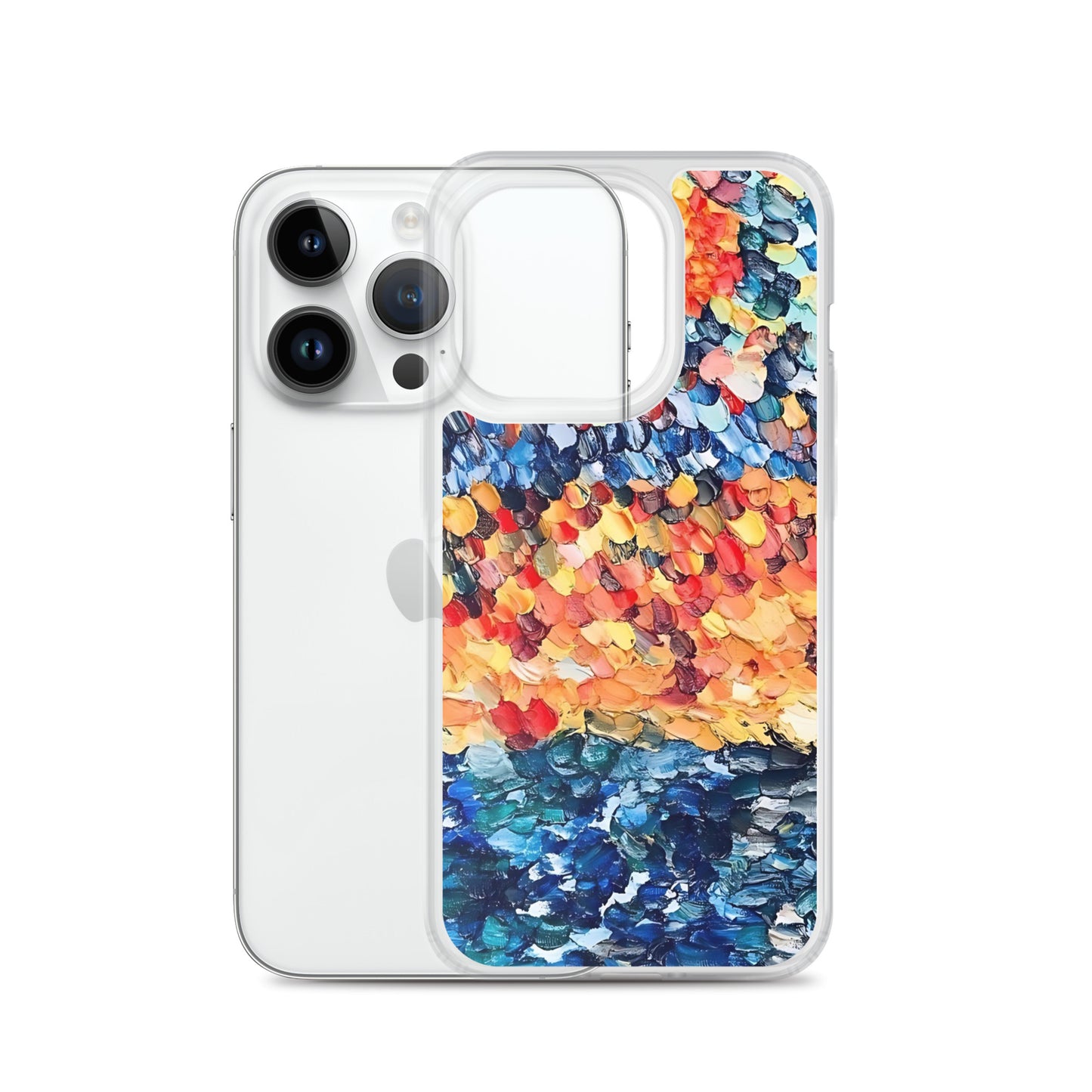 Abstract Beach Oils Art Clear Case for iPhone® – Free Delivery! Rock / Metal / Gothic / EDM / Clubwear - Alternative Apparel Only from Phase B Records.
