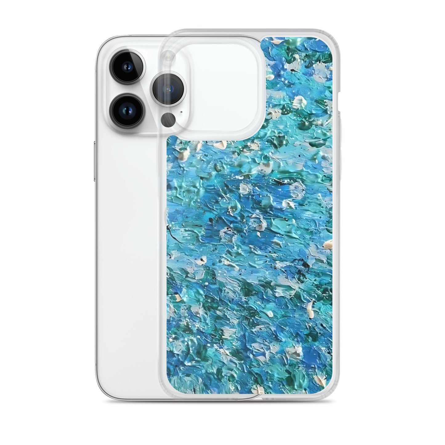 Abstract Blues Clear Case for iPhone® – Free Delivery! Rock / Metal / Gothic / EDM / Clubwear - Alternative Apparel Only from Phase B Records.