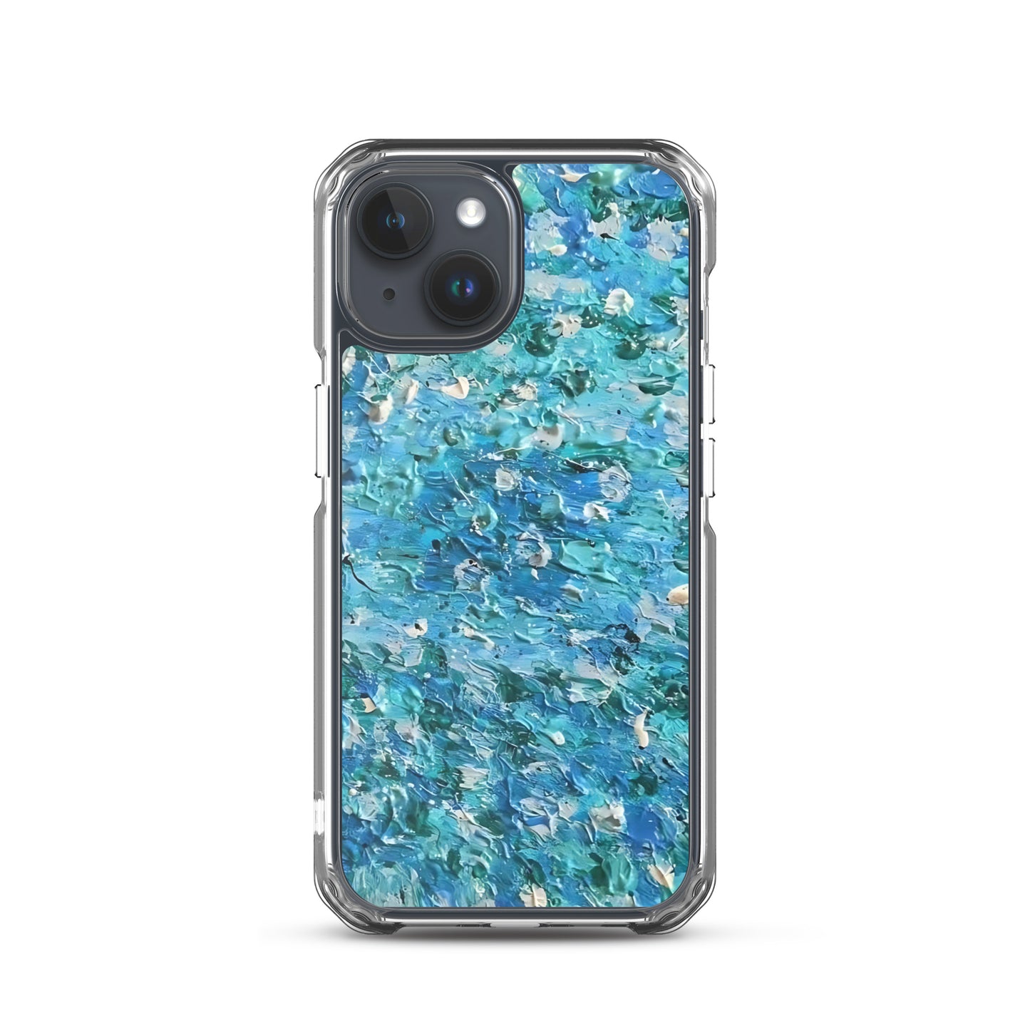 Abstract Blues Clear Case for iPhone® – Free Delivery! Rock / Metal / Gothic / EDM / Clubwear - Alternative Apparel Only from Phase B Records.