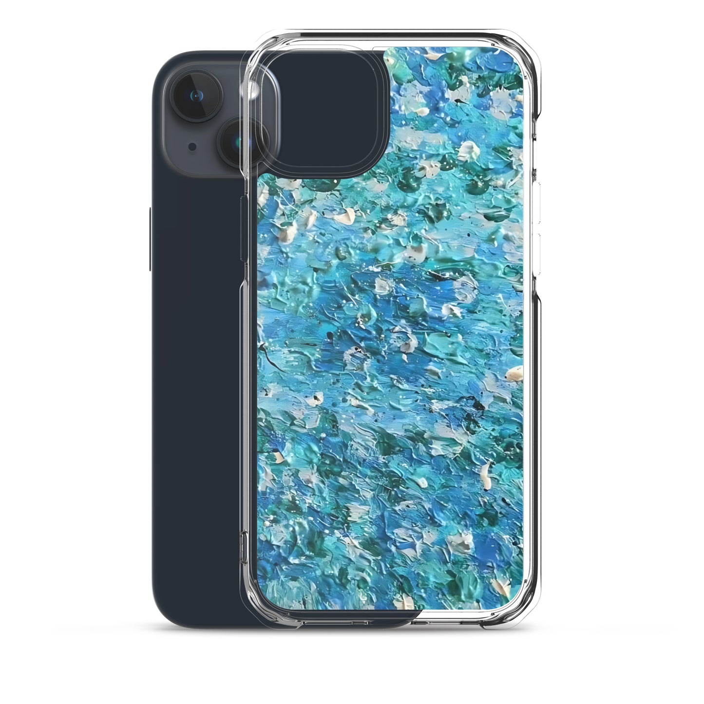 Abstract Blues Clear Case for iPhone® – Free Delivery! Rock / Metal / Gothic / EDM / Clubwear - Alternative Apparel Only from Phase B Records.