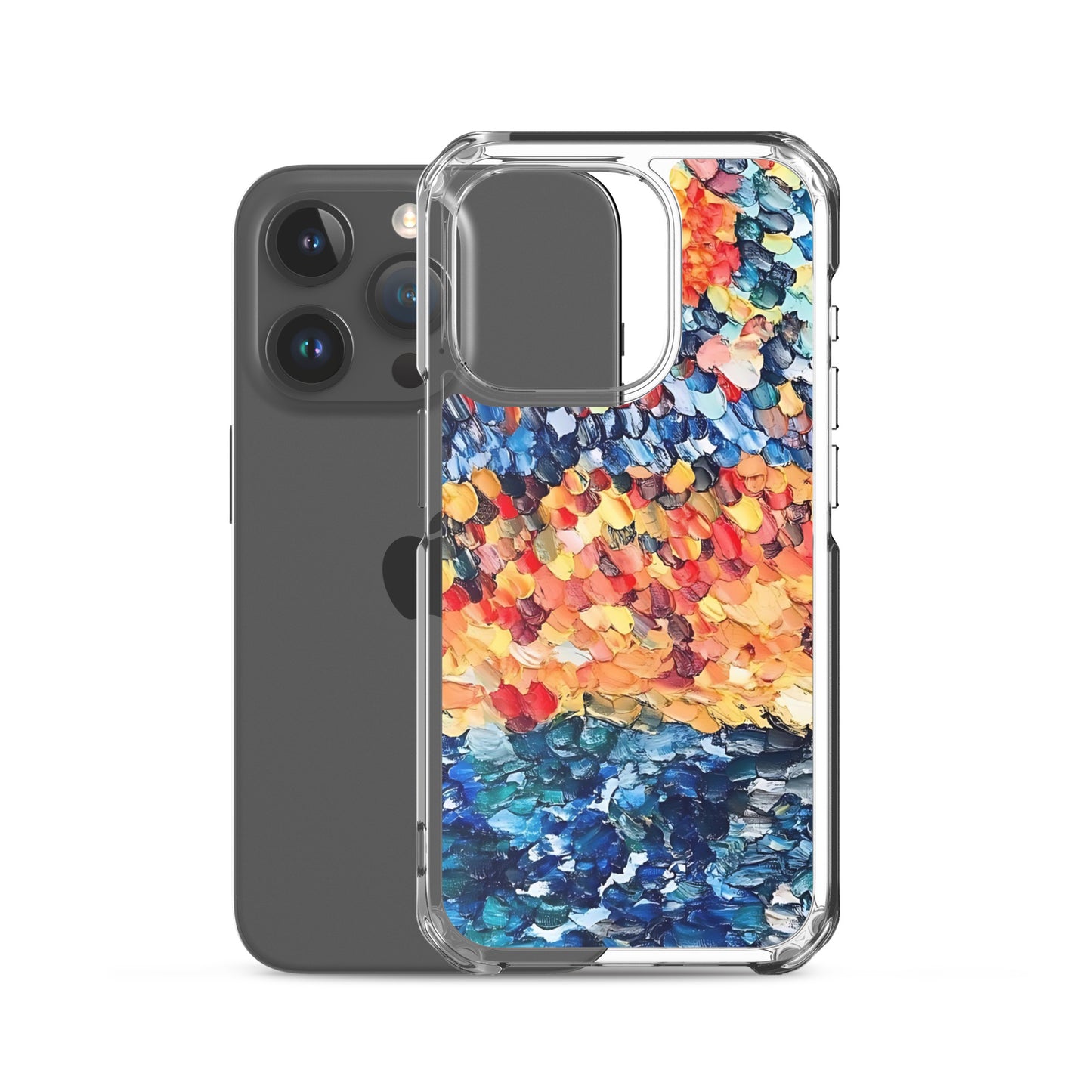 Abstract Beach Oils Art Clear Case for iPhone® – Free Delivery! Rock / Metal / Gothic / EDM / Clubwear - Alternative Apparel Only from Phase B Records.