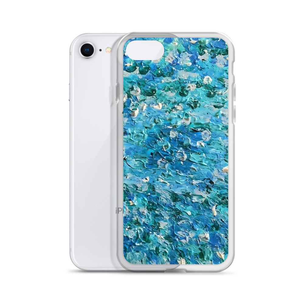Abstract Blues Clear Case for iPhone® – Free Delivery! Rock / Metal / Gothic / EDM / Clubwear - Alternative Apparel Only from Phase B Records.