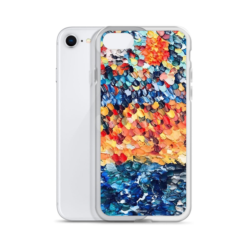 Abstract Beach Oils Art Clear Case for iPhone® – Free Delivery! Rock / Metal / Gothic / EDM / Clubwear - Alternative Apparel Only from Phase B Records.