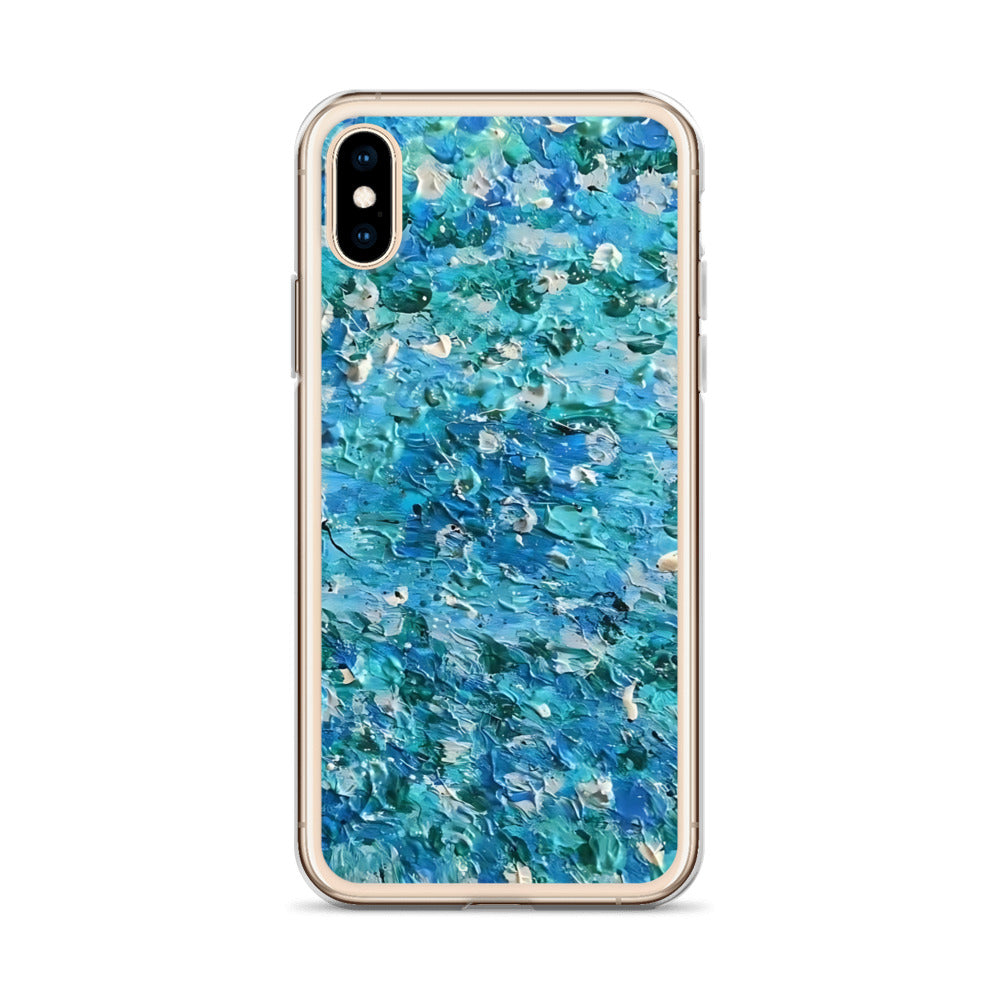 Abstract Blues Clear Case for iPhone® – Free Delivery! Rock / Metal / Gothic / EDM / Clubwear - Alternative Apparel Only from Phase B Records.