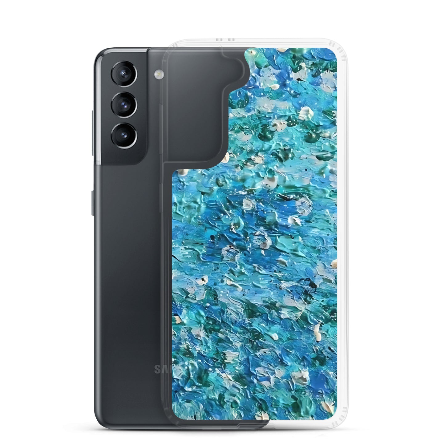 Abstract Blues Clear Case for Samsung® – Free Delivery! Rock / Metal / Gothic / EDM / Clubwear - Alternative Apparel Only from Phase B Records.