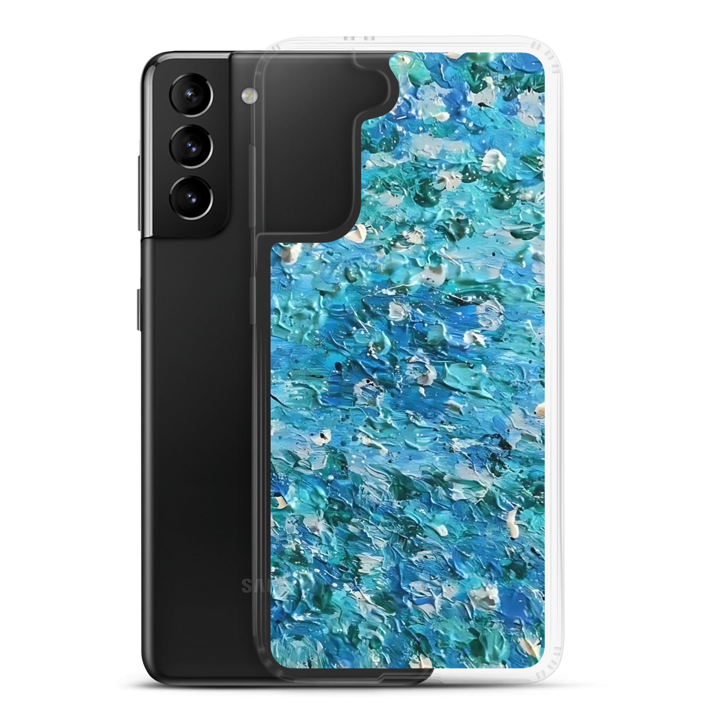 Abstract Blues Clear Case for Samsung® – Free Delivery! Rock / Metal / Gothic / EDM / Clubwear - Alternative Apparel Only from Phase B Records.