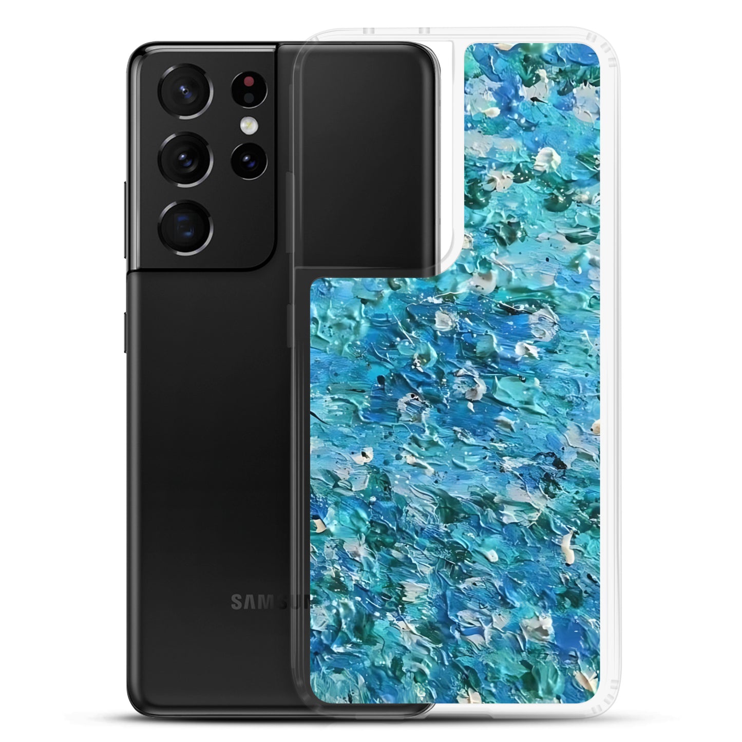 Abstract Blues Clear Case for Samsung® – Free Delivery! Rock / Metal / Gothic / EDM / Clubwear - Alternative Apparel Only from Phase B Records.