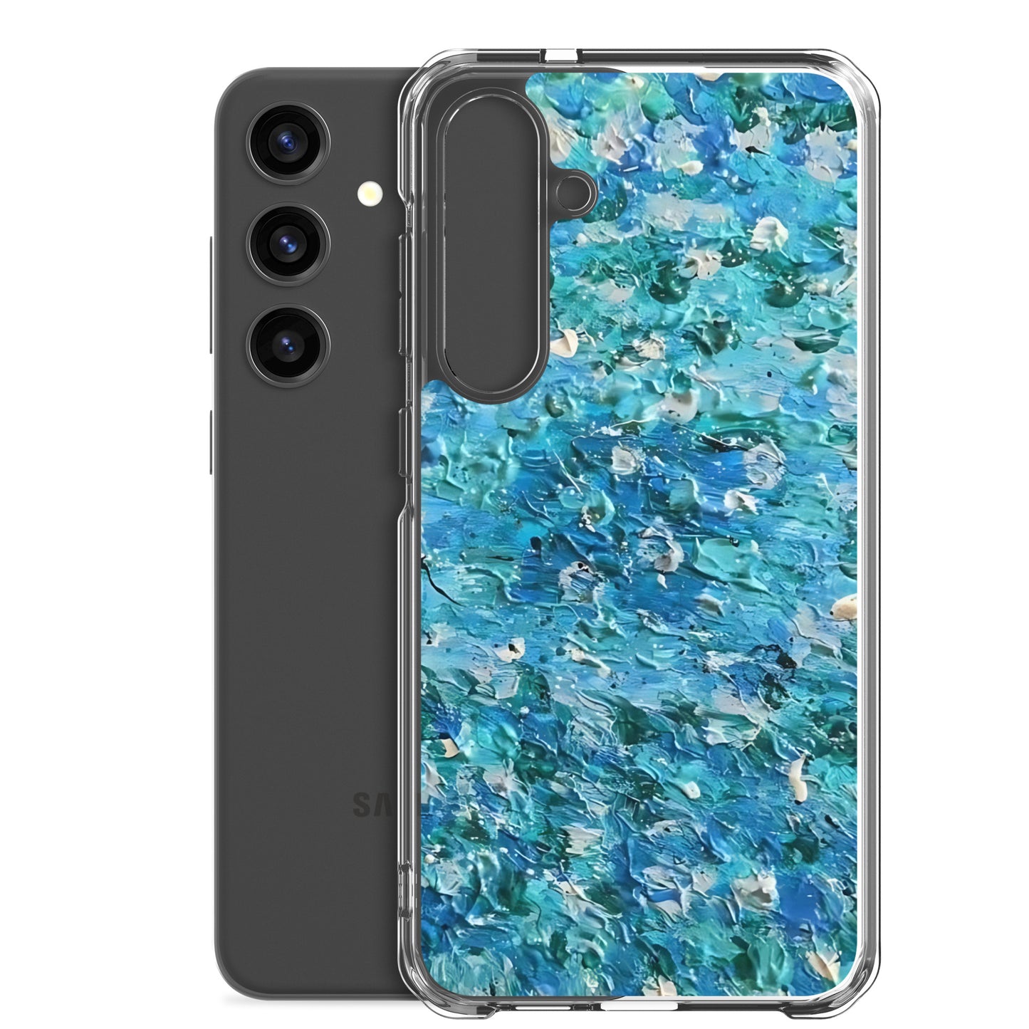 Abstract Blues Clear Case for Samsung® – Free Delivery! Rock / Metal / Gothic / EDM / Clubwear - Alternative Apparel Only from Phase B Records.