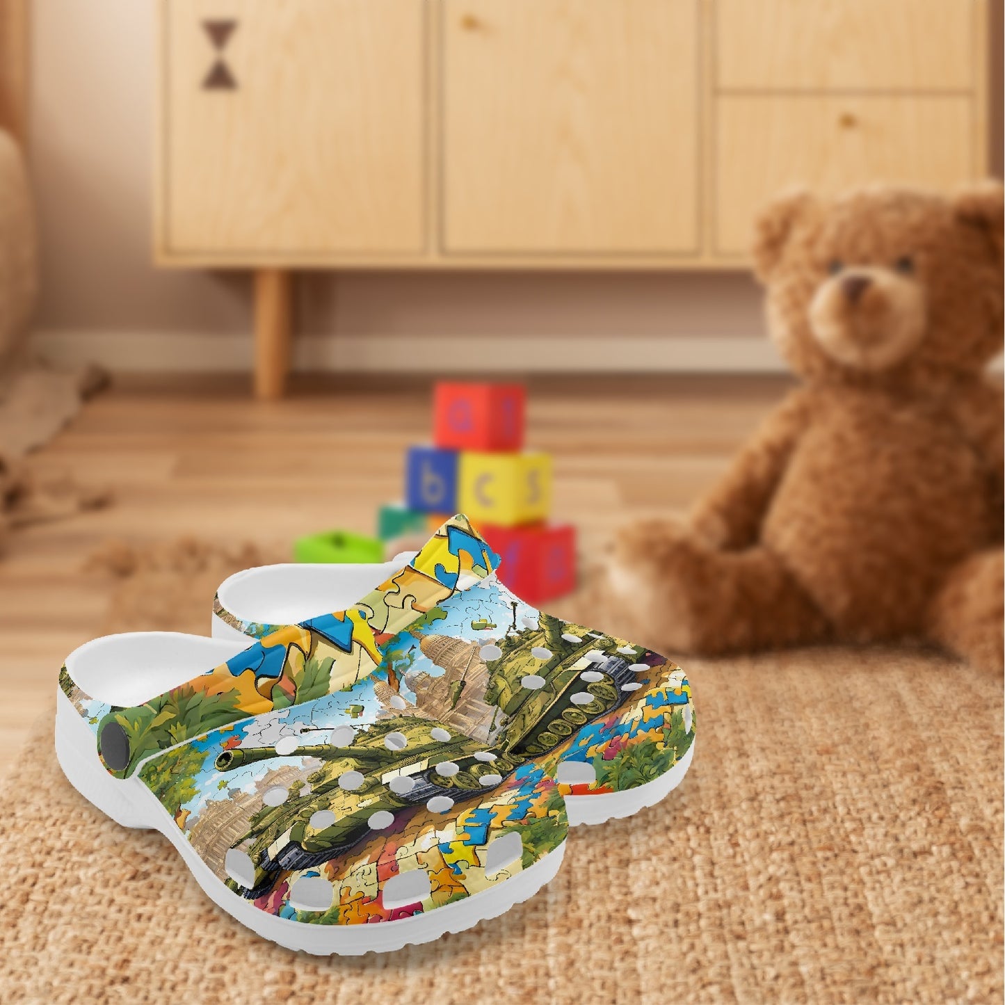 Tank Puzzle! Kids Rok-Clogs