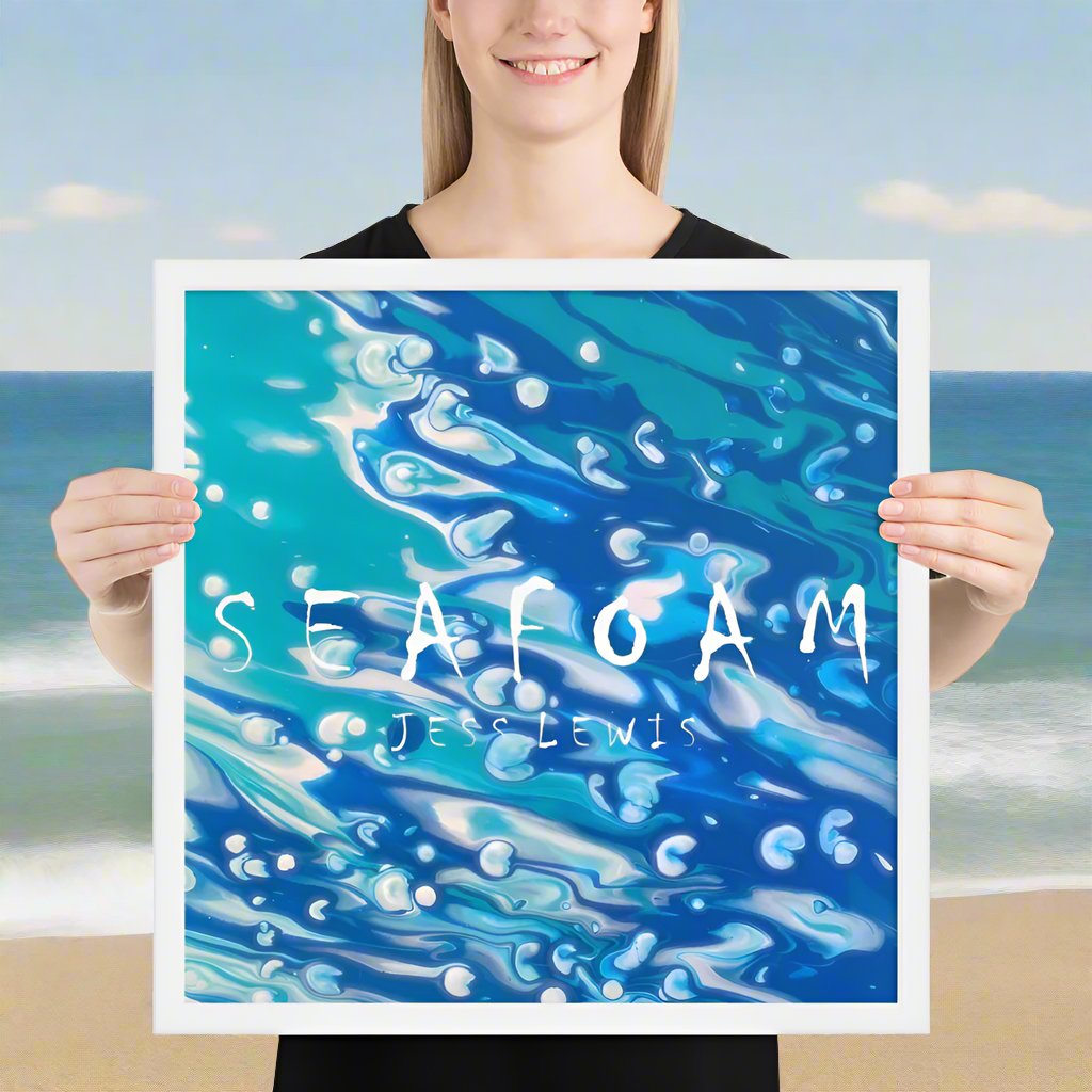 Jess Lewis Seafoam Framed poster - Free Delivery! Rock / Mathrock / Progressive / Jazz Fusion - Alternative Apparel and Merch Only from Phase B Records.