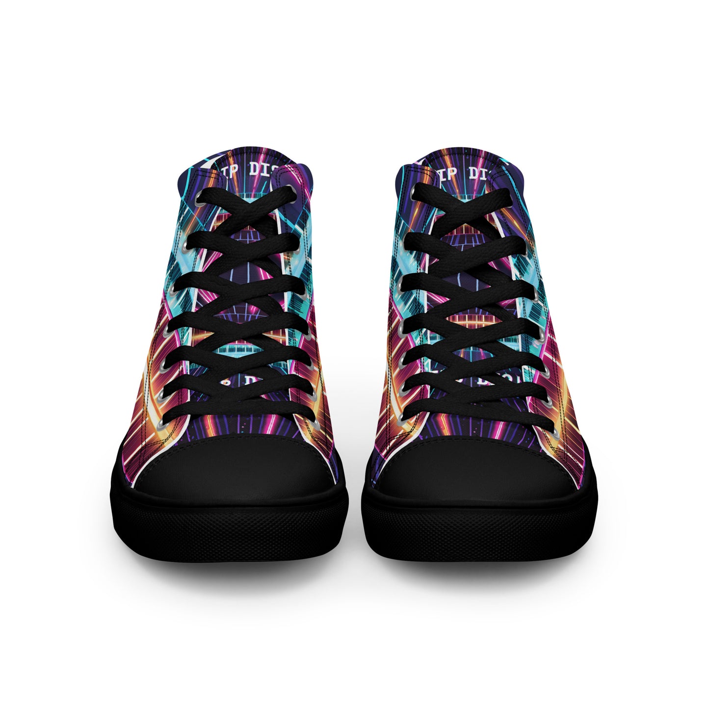 Clip Dist. Men’s high top canvas shoes - Free Delivery! Rock / Metal / Electronic / EDM / Underground - Alternative Apparel and Merch Only from Phase B Records.