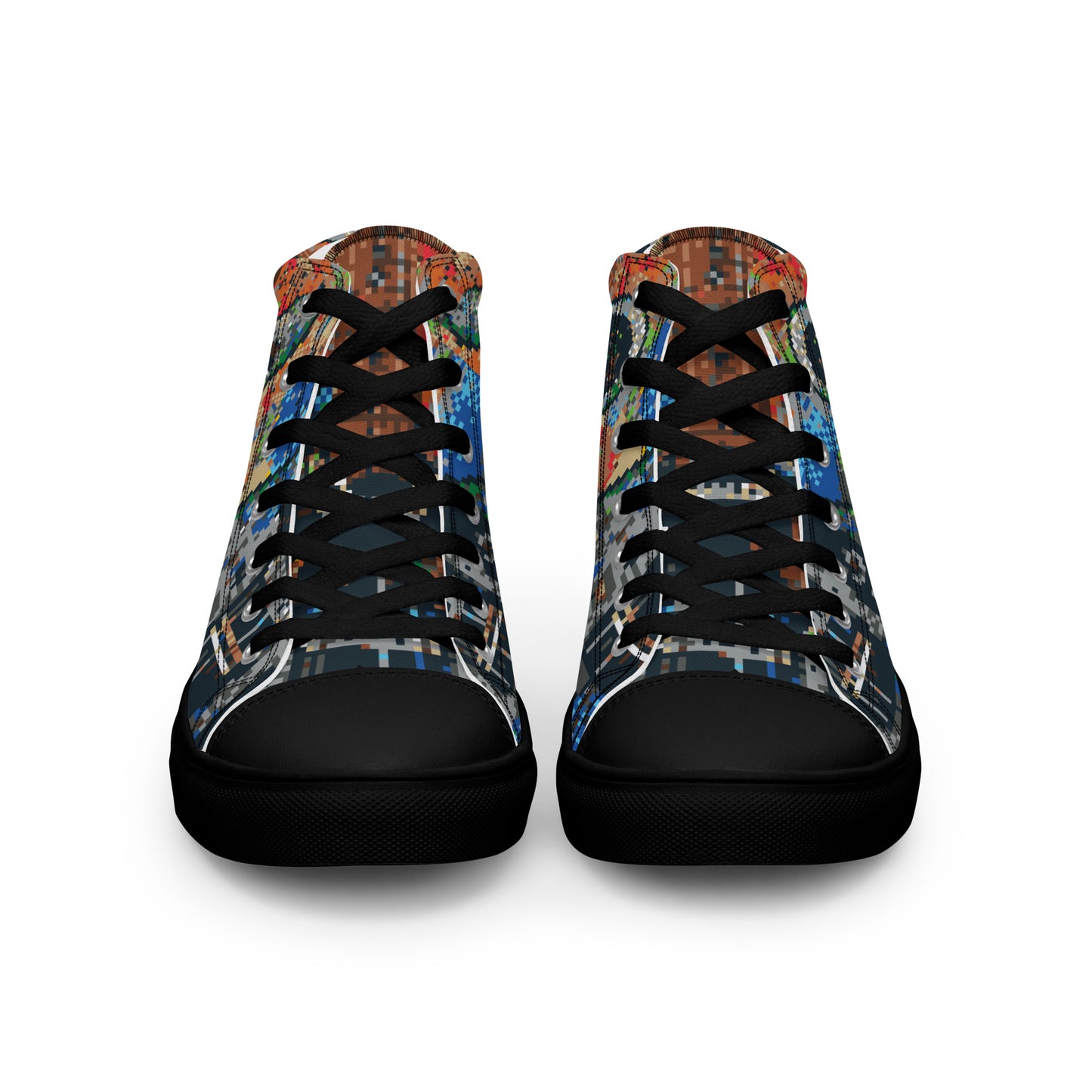 Pixel Guitar Men’s high top canvas shoes