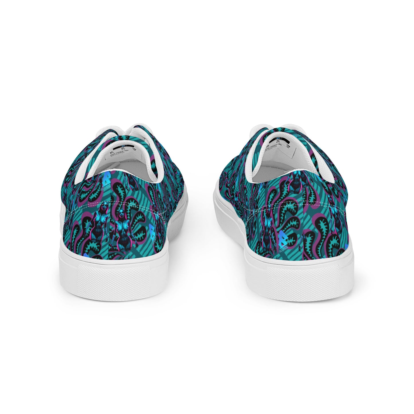 Pinup Turquoise Men’s lace-up canvas shoes