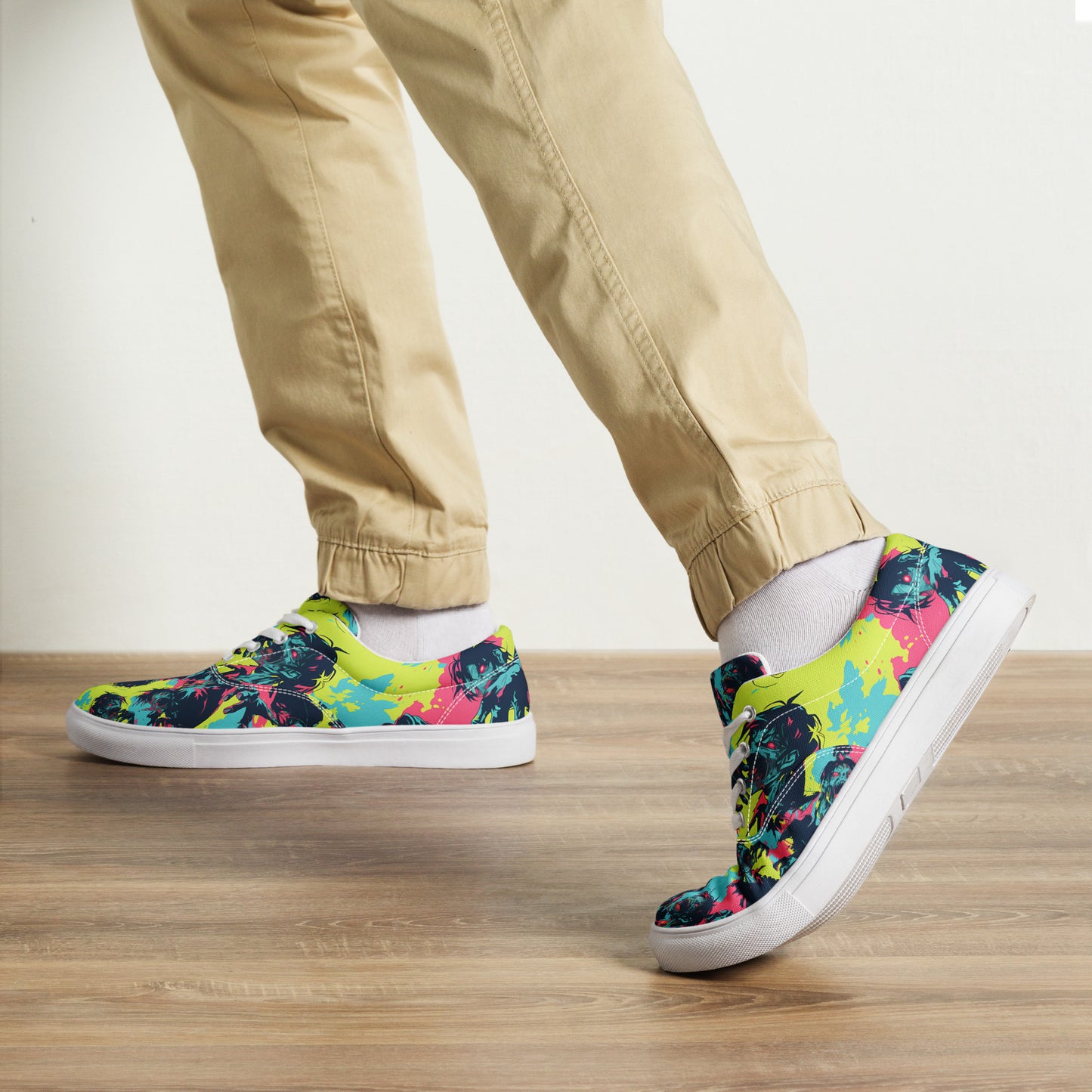 Neon Zombies Men’s lace-up canvas shoes