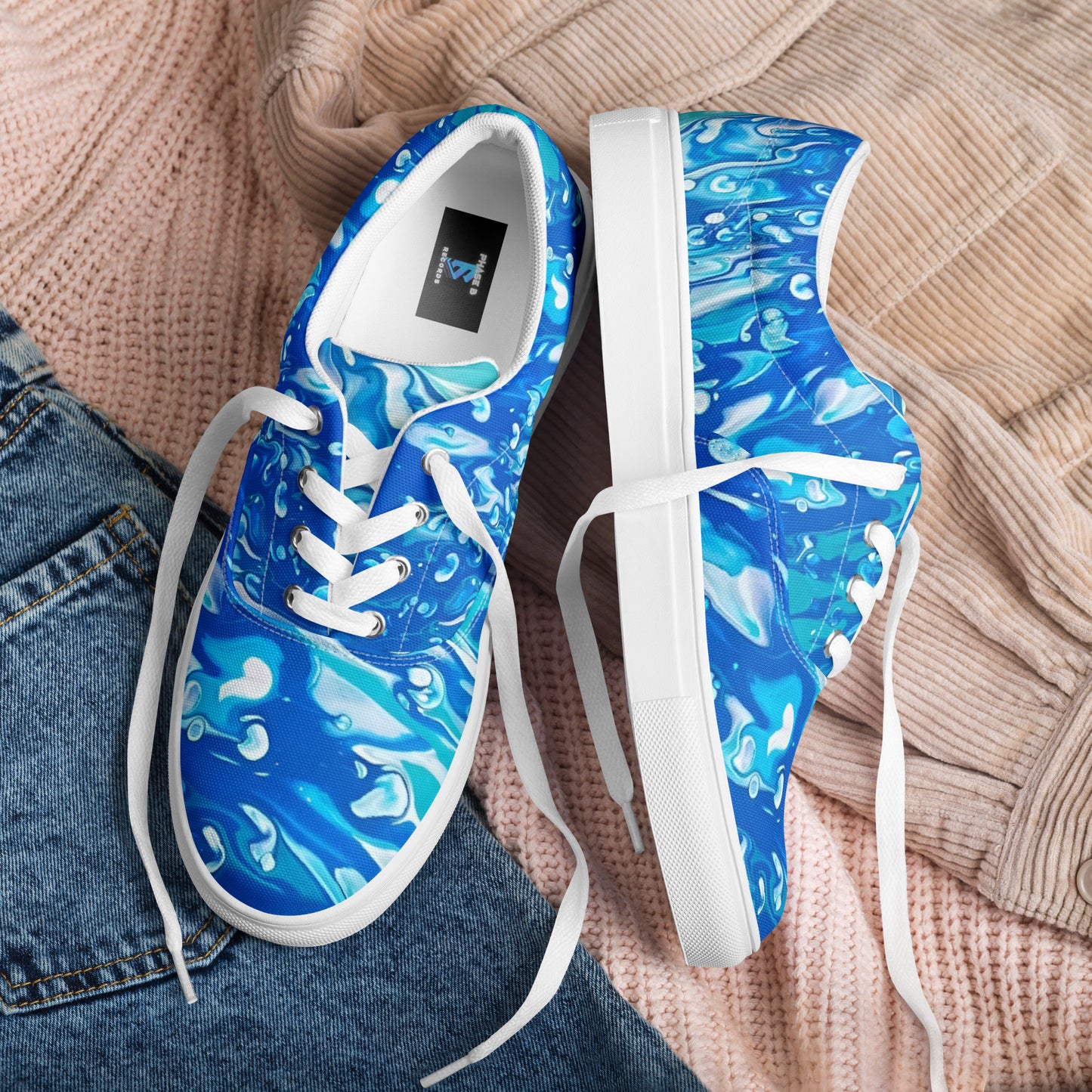 Jess Lewis Seafoam Men’s Canvas Shoes - Free Delivery! Rock / Mathrock / Progressive / Jazz Fusion - Alternative Apparel and Merch Only from Phase B Records.