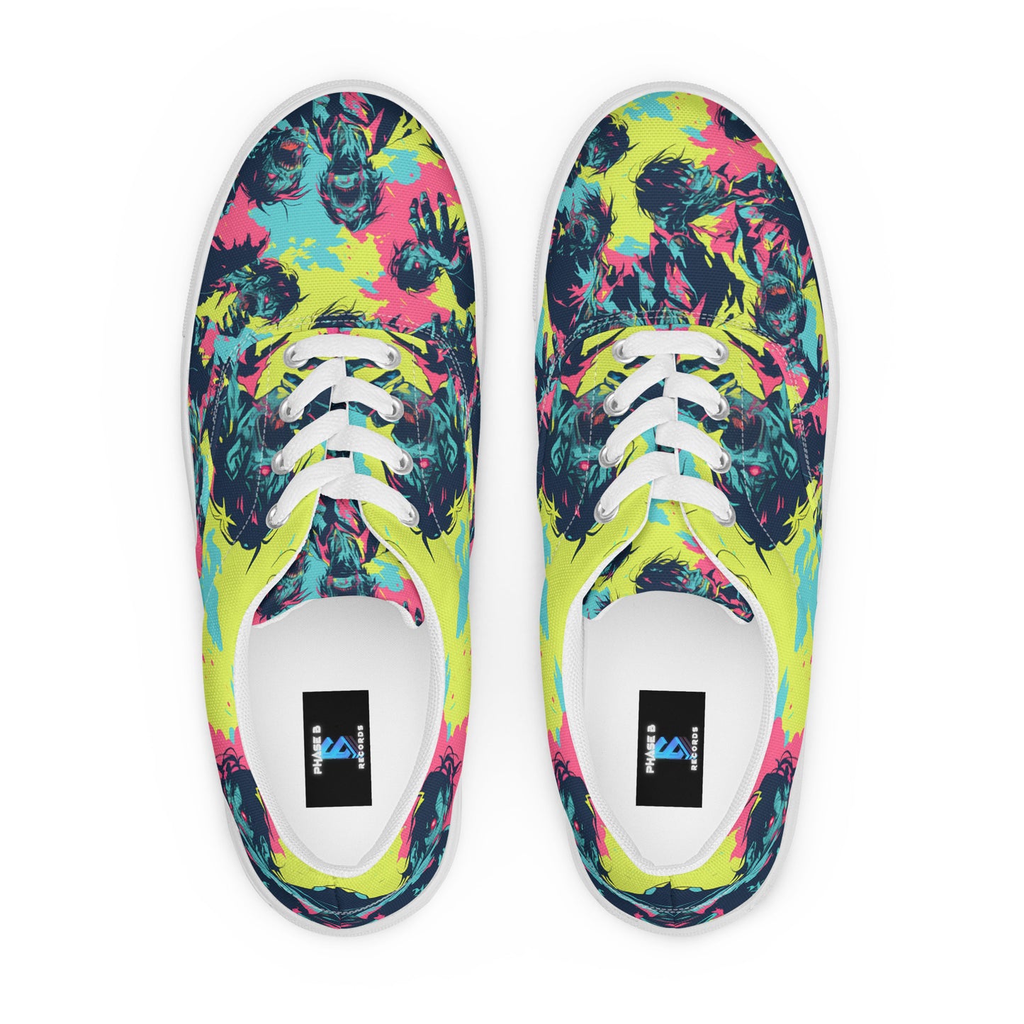 Neon Zombies Men’s lace-up canvas shoes