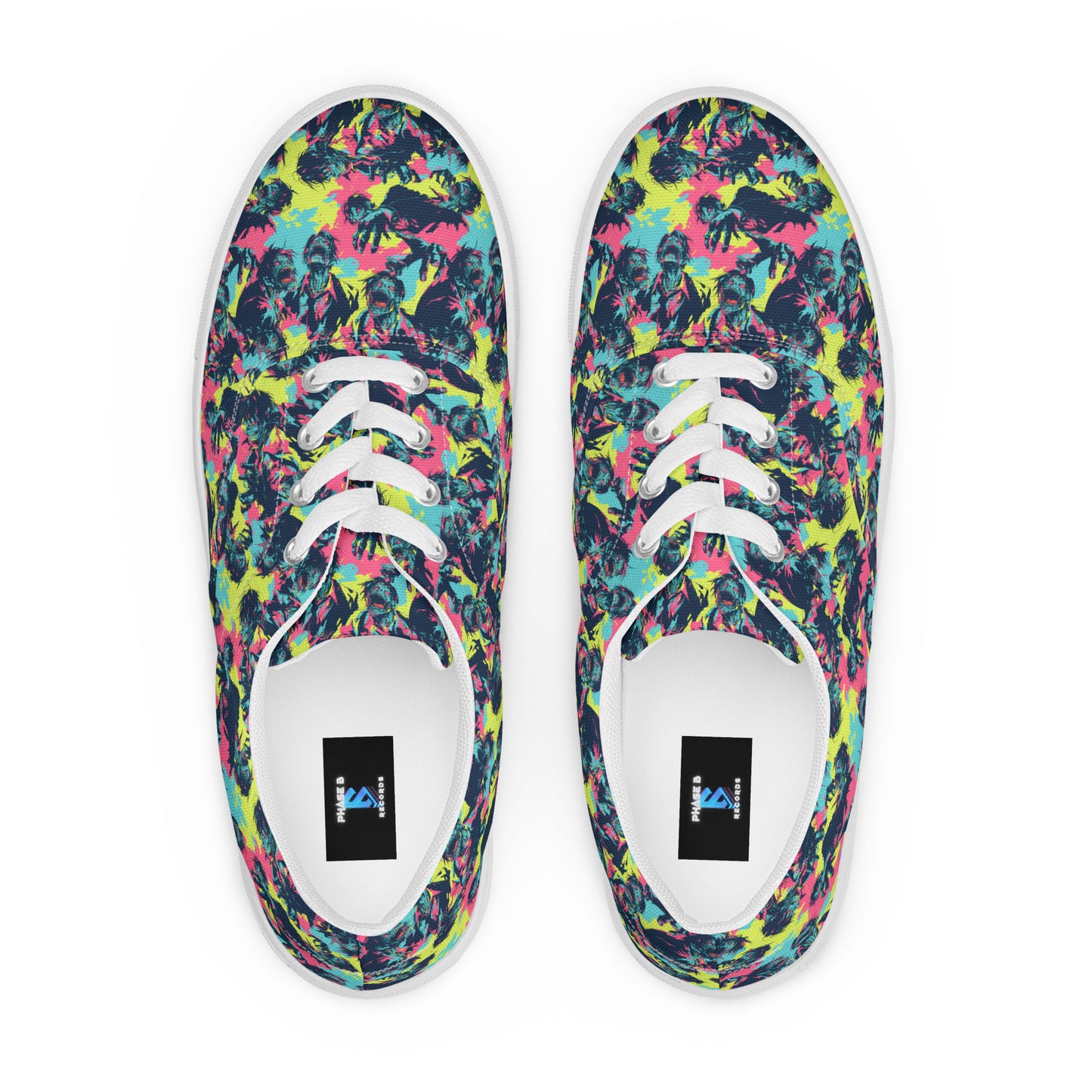 Neon Zombies Men’s lace-up canvas shoes