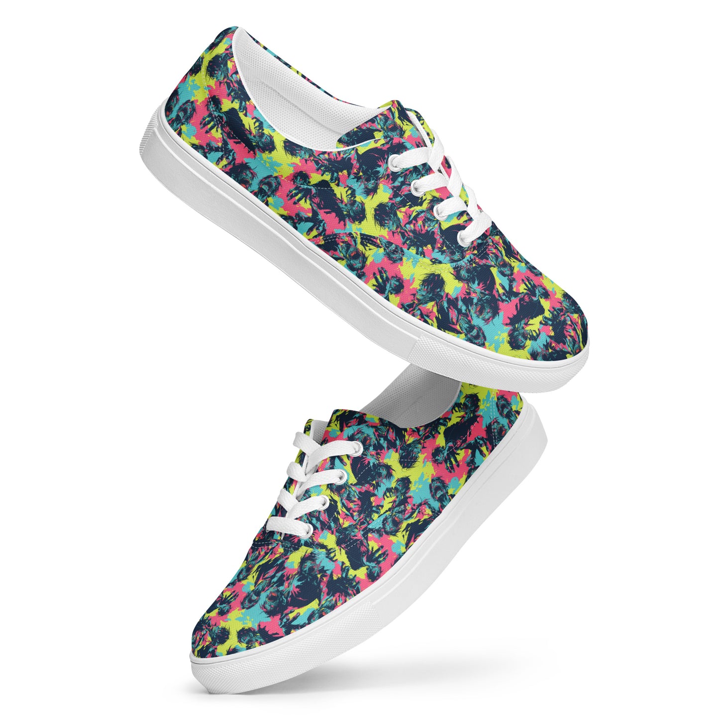 Neon Zombies Men’s lace-up canvas shoes
