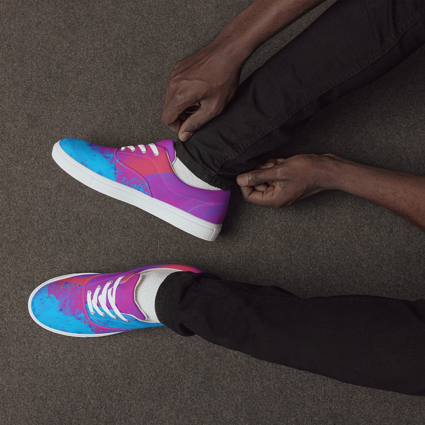 Neon Beach Men’s lace-up canvas shoes