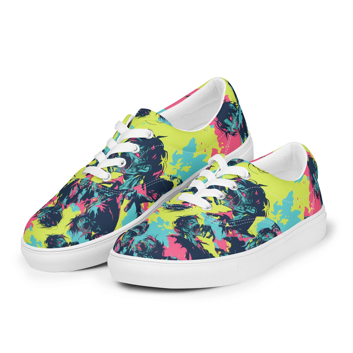 Neon Zombies Men’s lace-up canvas shoes