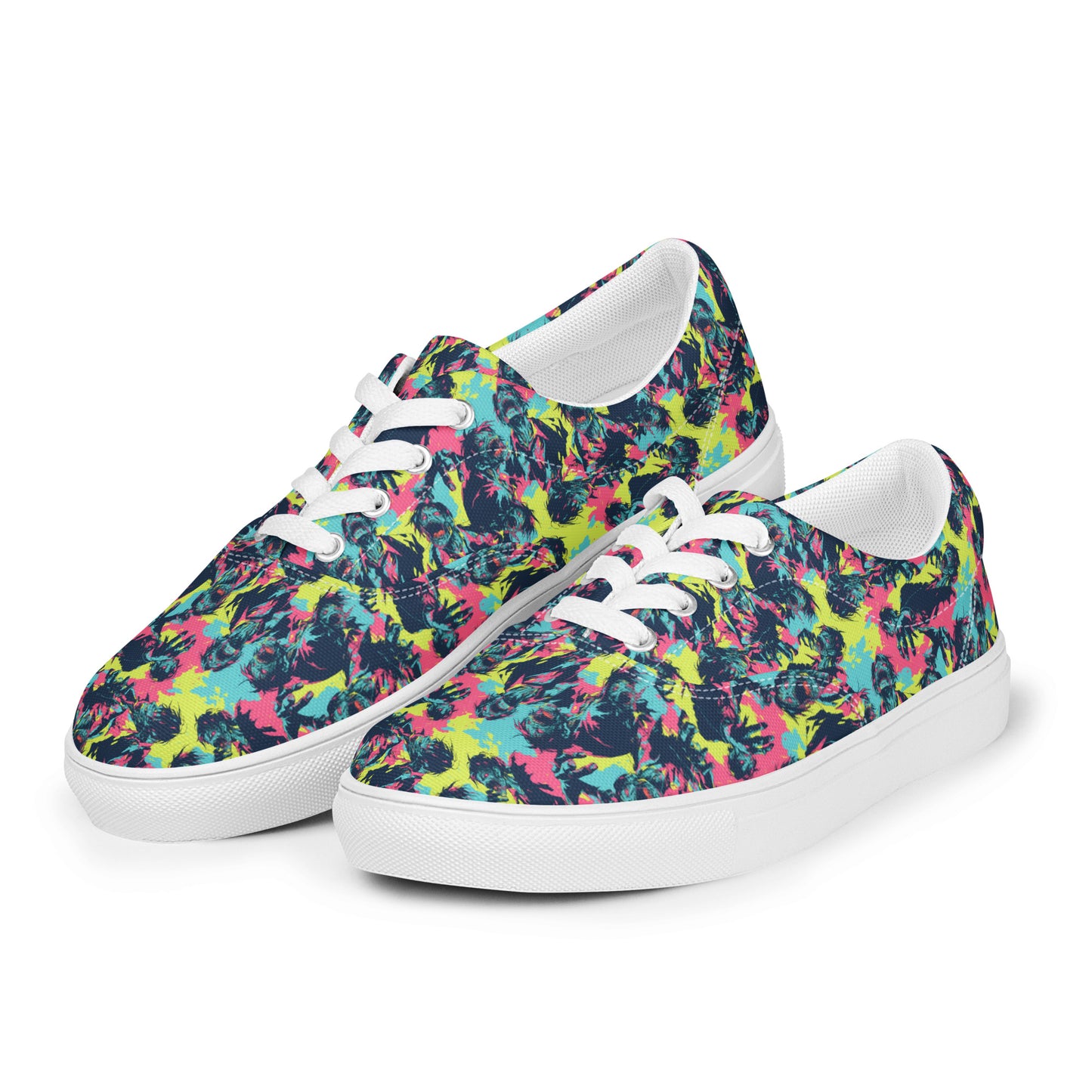 Neon Zombies Men’s lace-up canvas shoes