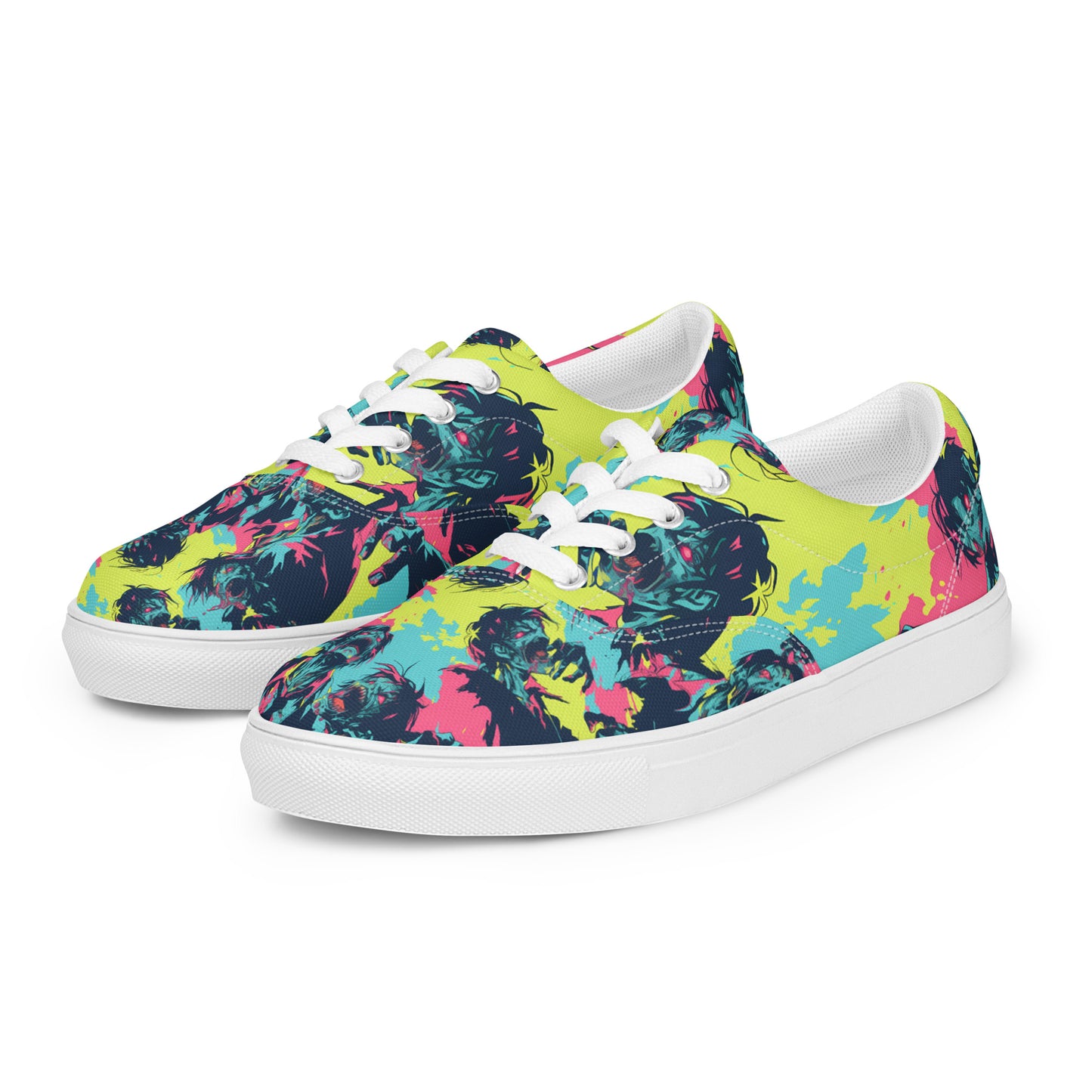Neon Zombies Men’s lace-up canvas shoes