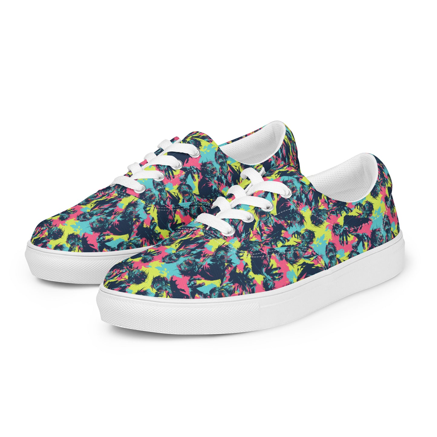 Neon Zombies Men’s lace-up canvas shoes