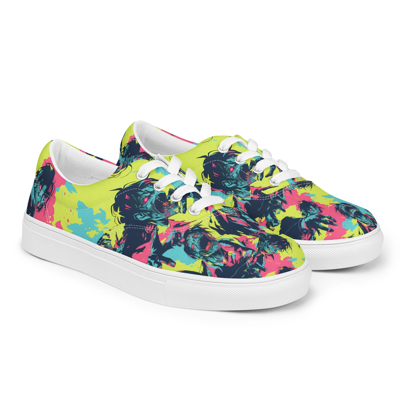 Neon Zombies Men’s lace-up canvas shoes