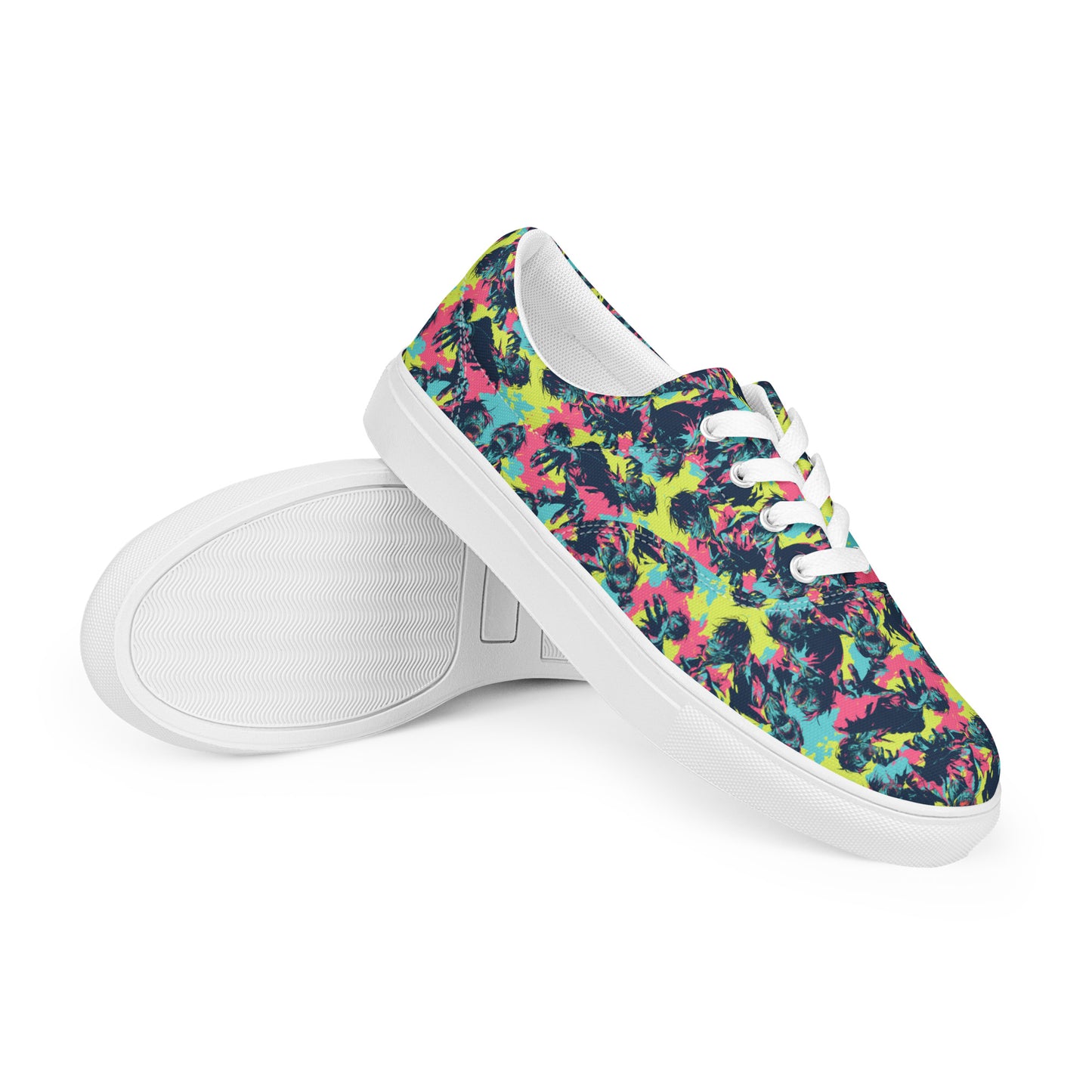 Neon Zombies Men’s lace-up canvas shoes