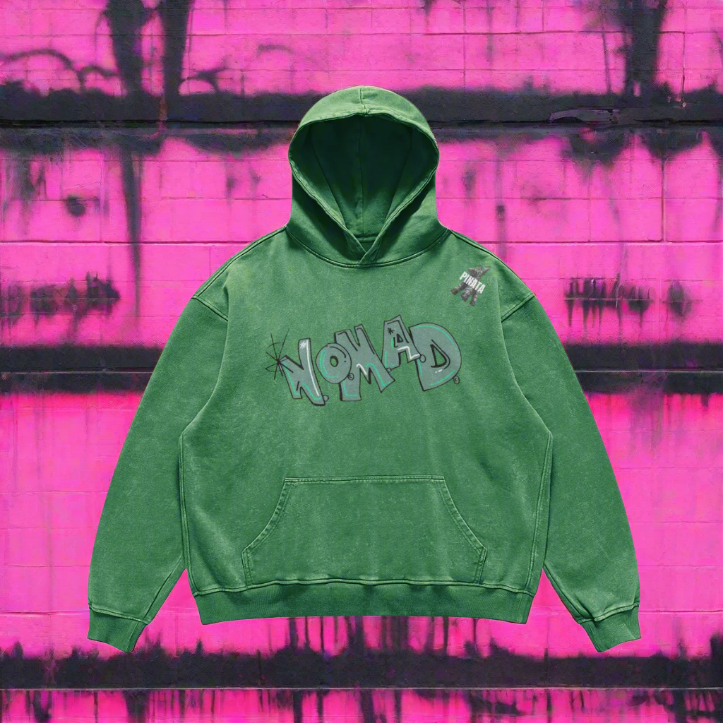 phase b records NOMAD Unisex Super Heavyweight Oversized Faded Hoodie