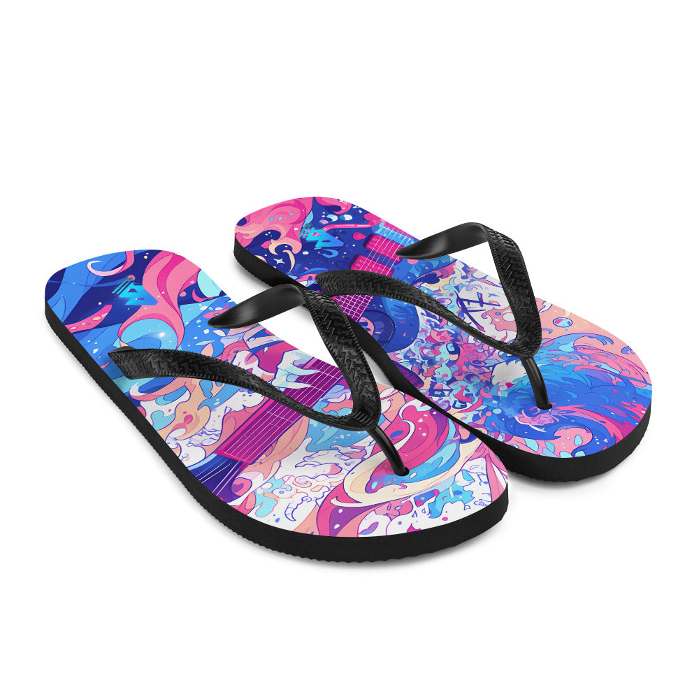 Anime Guitar Flip-Flops – Free Delivery! Rock / Metal / Gothic / EDM / Clubwear - Alternative Apparel Only from Phase B Records.