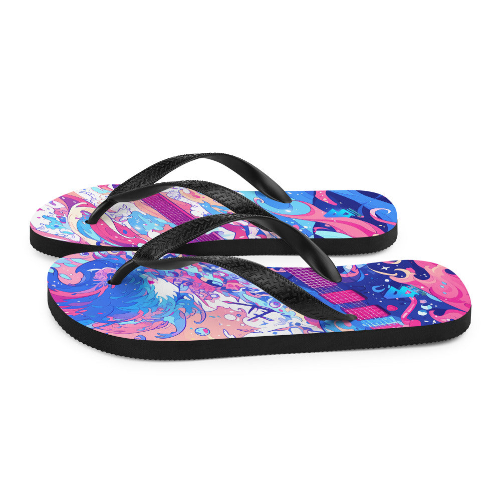 Anime Guitar Flip-Flops – Free Delivery! Rock / Metal / Gothic / EDM / Clubwear - Alternative Apparel Only from Phase B Records.
