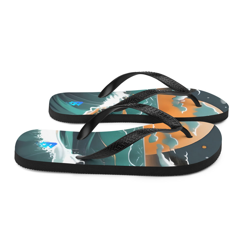 Beach Graphic Flip-Flops