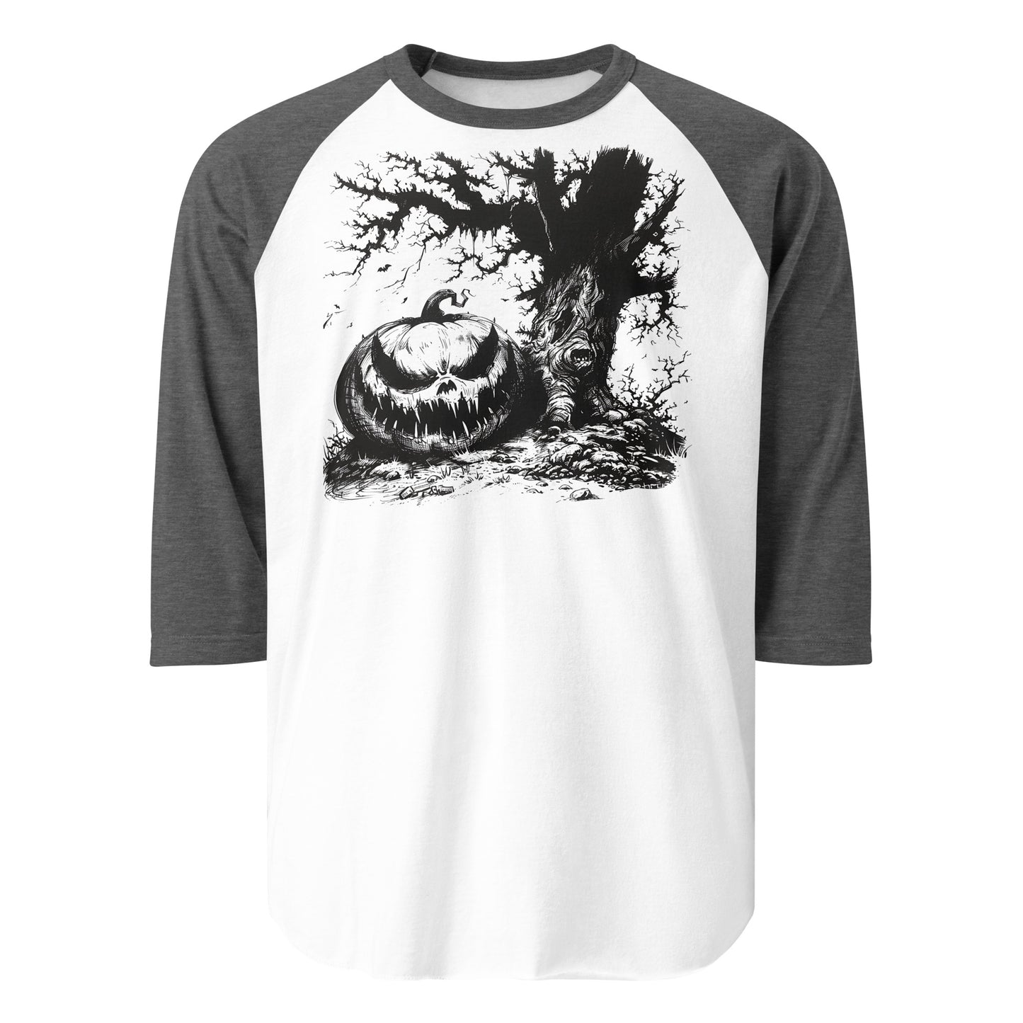 Pumpkin 3/4 sleeve raglan shirt