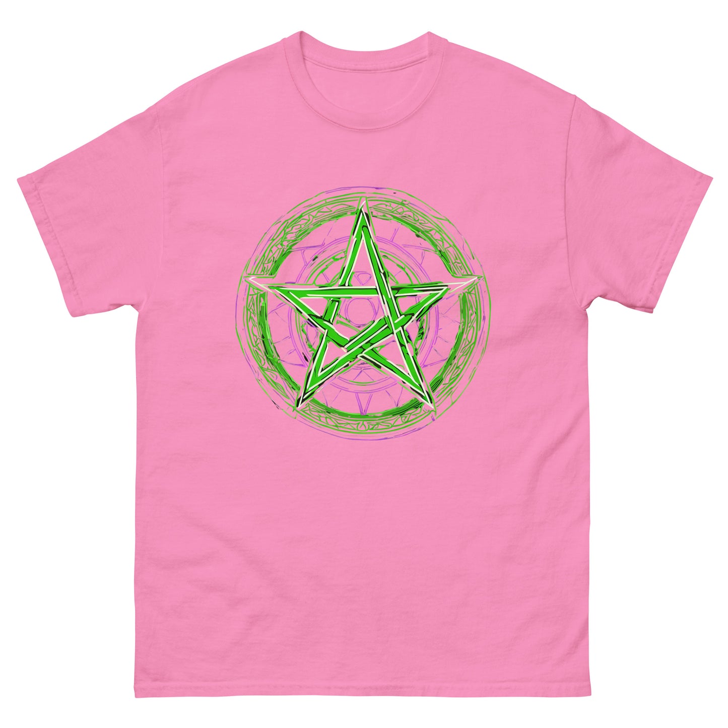 Green Pentagram Unisex classic tee - Free Delivery! Rock / Metal / Electronic / EDM / Underground - Alternative Apparel and Merch Only from Phase B Records.
