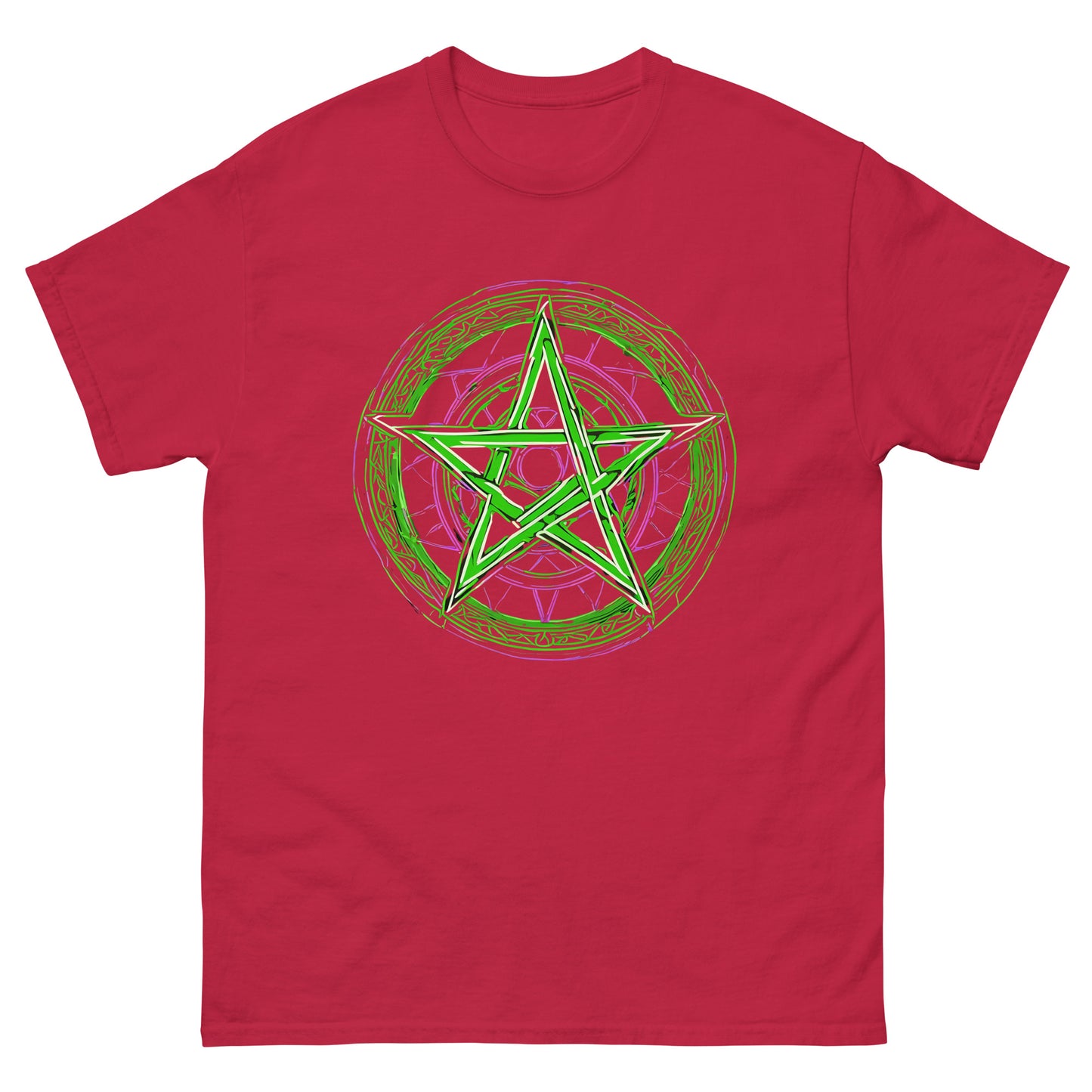 Green Pentagram Unisex classic tee - Free Delivery! Rock / Metal / Electronic / EDM / Underground - Alternative Apparel and Merch Only from Phase B Records.