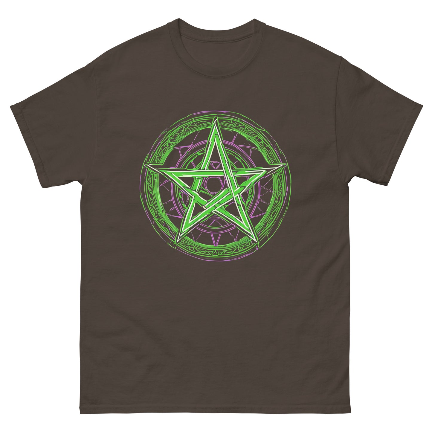 Green Pentagram Unisex classic tee - Free Delivery! Rock / Metal / Electronic / EDM / Underground - Alternative Apparel and Merch Only from Phase B Records.