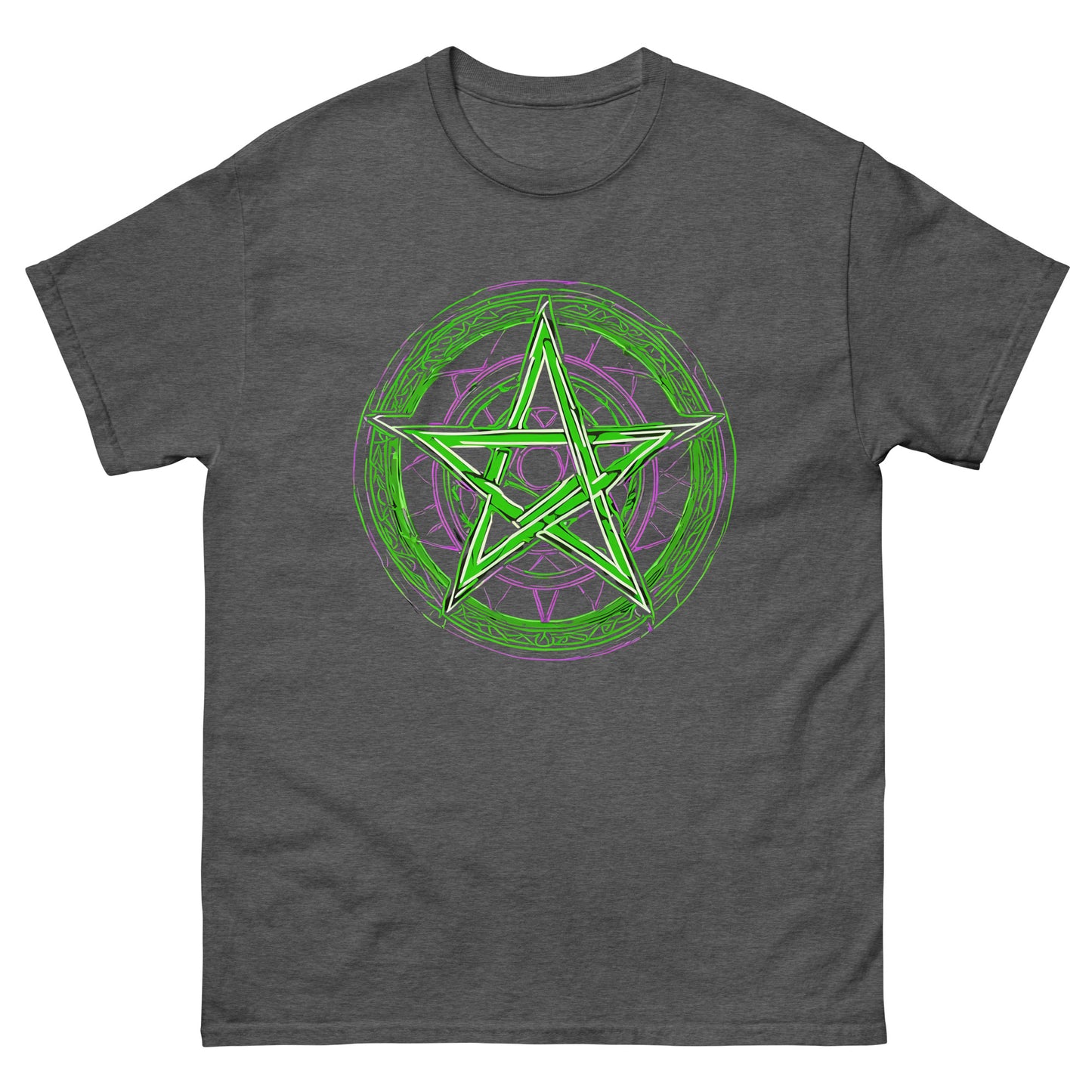 Green Pentagram Unisex classic tee - Free Delivery! Rock / Metal / Electronic / EDM / Underground - Alternative Apparel and Merch Only from Phase B Records.
