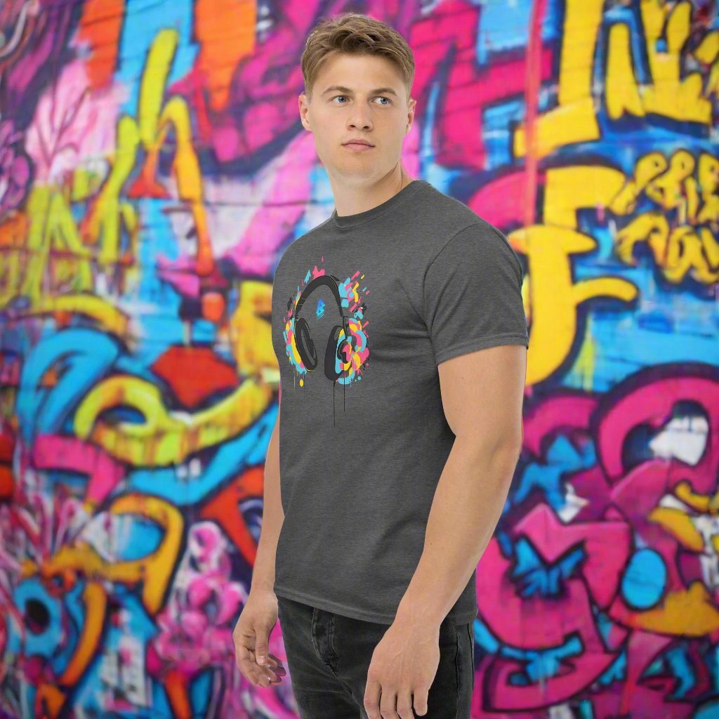 Phase B Headphones Unisex classic tee - Free Delivery! UK Techno / EDM / Electronic Graphic Merch / Alternative Apparel and Merch Only from Phase B Records.