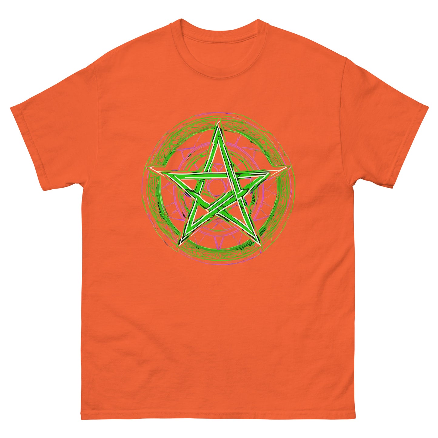 Green Pentagram Unisex classic tee - Free Delivery! Rock / Metal / Electronic / EDM / Underground - Alternative Apparel and Merch Only from Phase B Records.