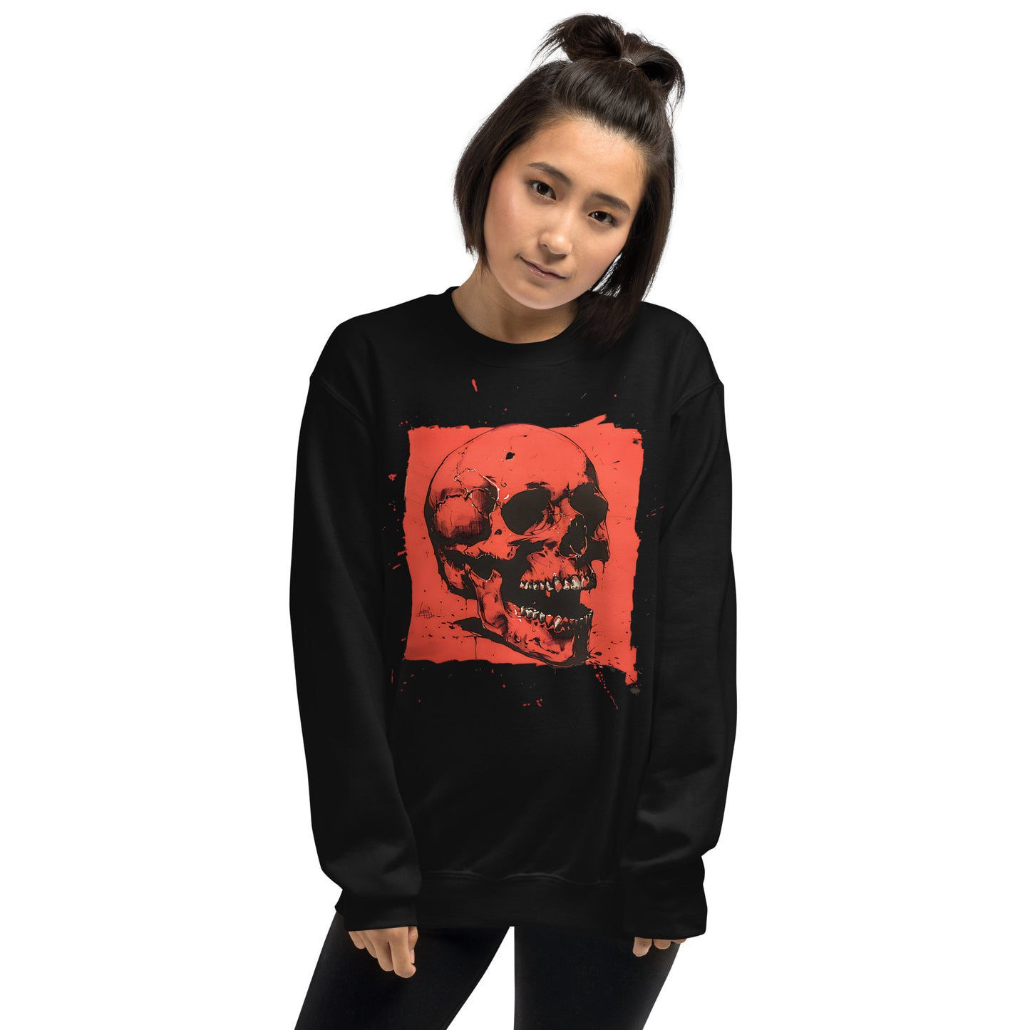 The Skull in Red .. Unisex Sweatshirt
