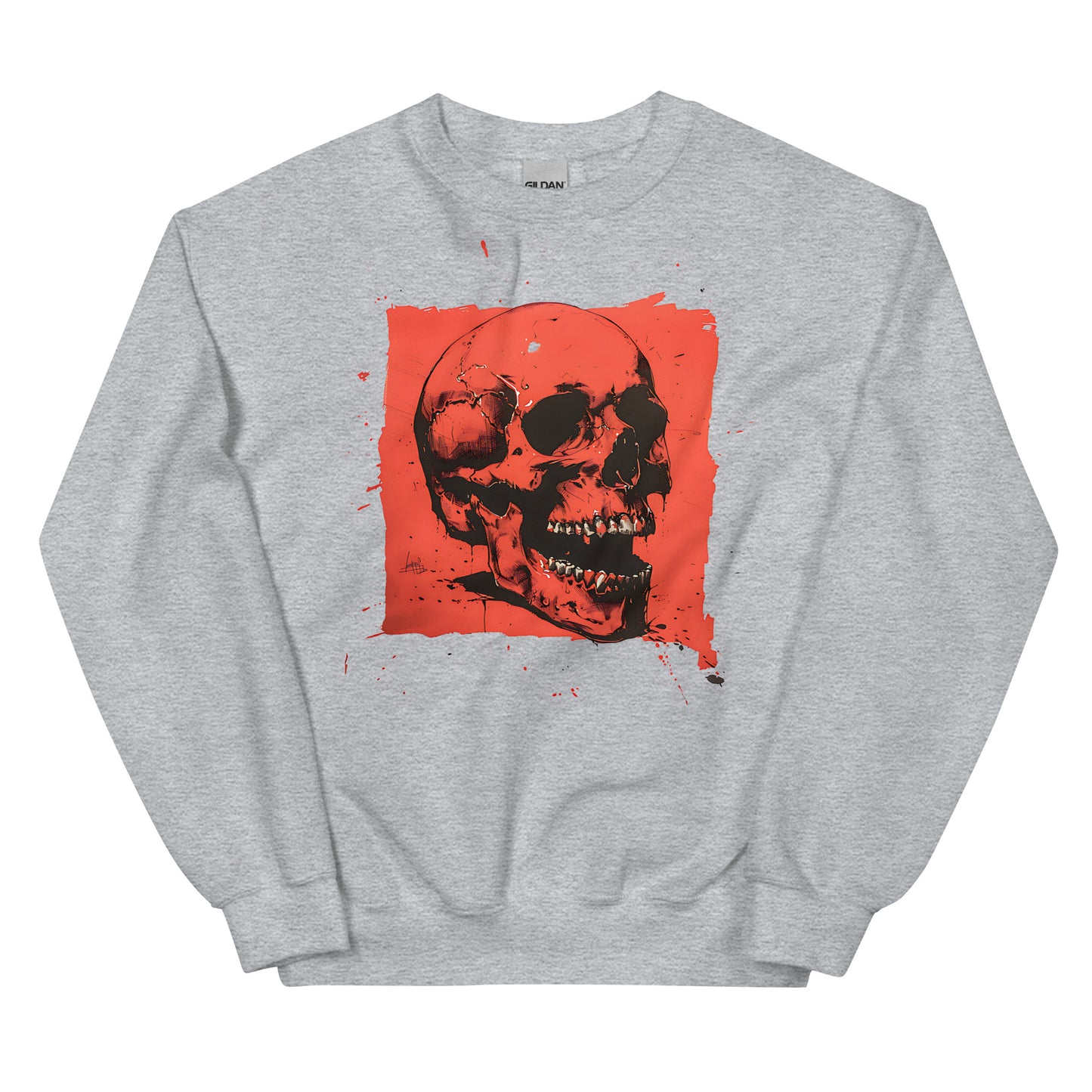 The Skull in Red .. Unisex Sweatshirt