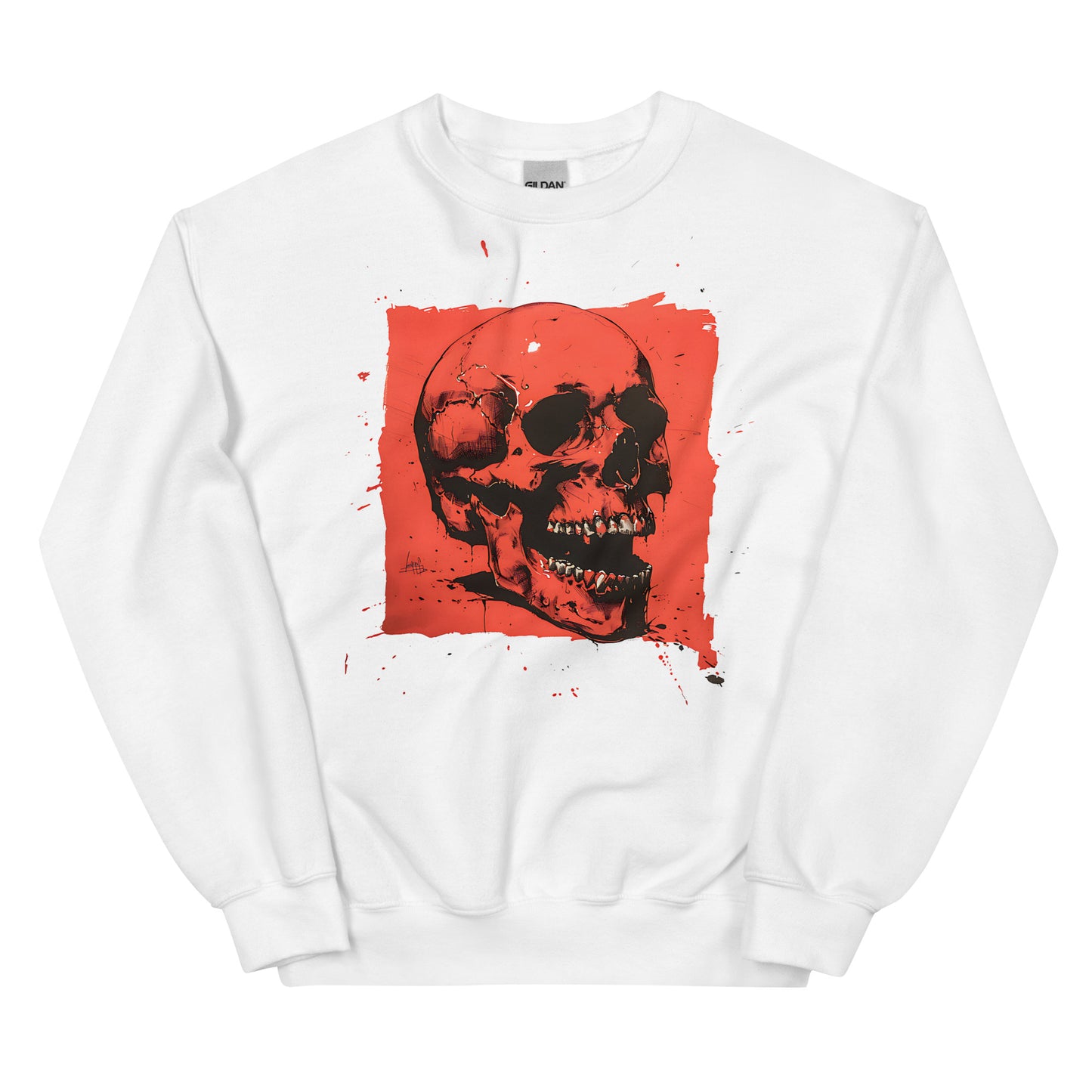 The Skull in Red .. Unisex Sweatshirt