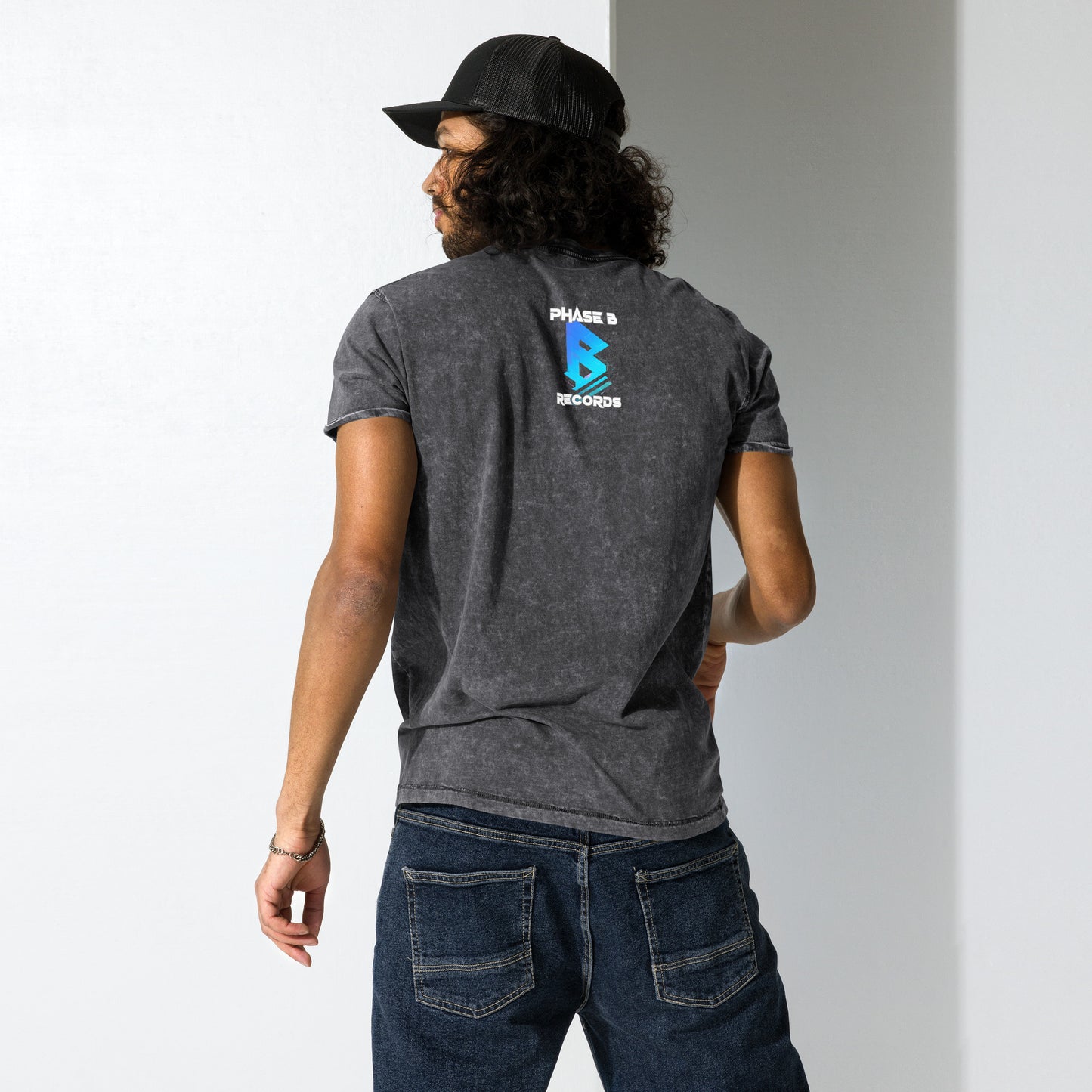 Phase B Denim T-Shirt - Free Delivery! UK Techno / EDM / Electronic Graphic Merch / Alternative Apparel and Merch Only from Phase B Records.