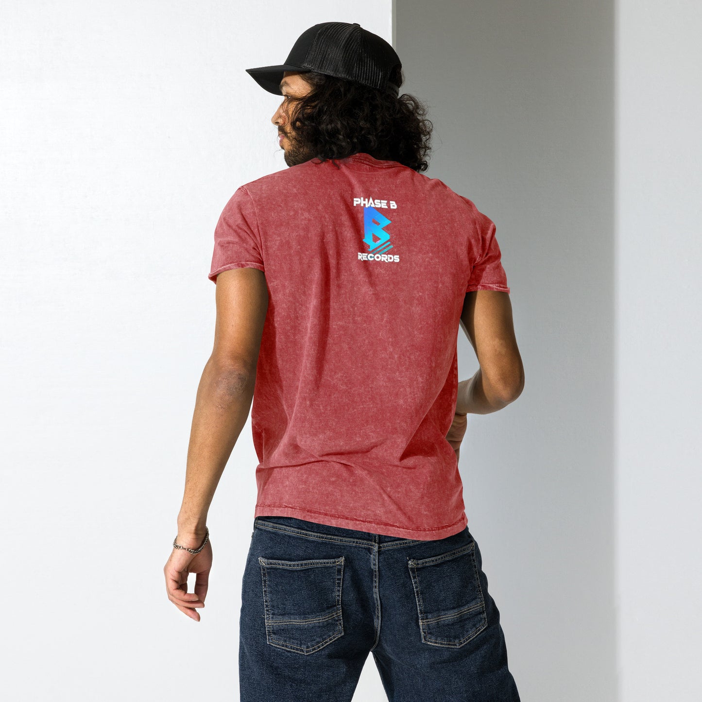 Phase B Denim T-Shirt - Free Delivery! UK Techno / EDM / Electronic Graphic Merch / Alternative Apparel and Merch Only from Phase B Records.