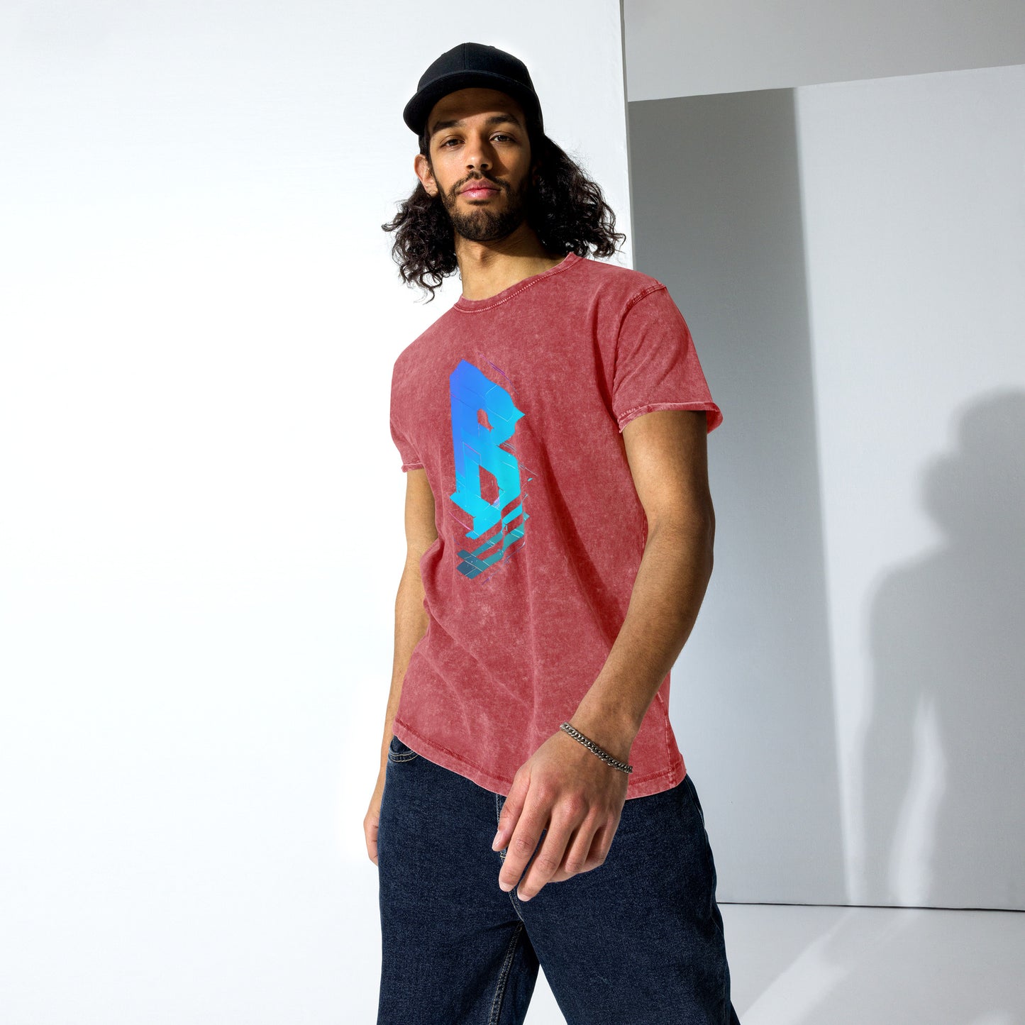 Phase B Denim T-Shirt - Free Delivery! UK Techno / EDM / Electronic Graphic Merch / Alternative Apparel and Merch Only from Phase B Records.