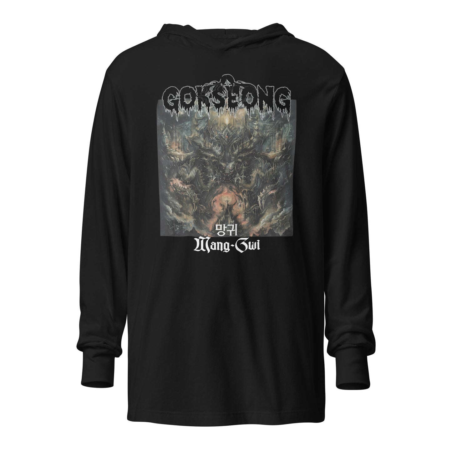 Gokseong Mang-Gwi Hooded long-sleeve tee - Free Delivery! Rock / Metal / Alternative - Alternative Apparel and Merch Only from Phase B Records.