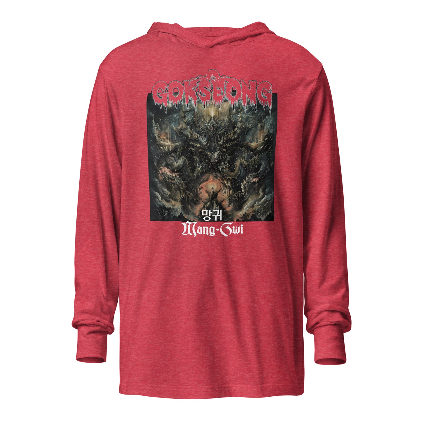Gokseong Mang-Gwi Hooded long-sleeve tee - Free Delivery! Rock / Metal / Alternative - Alternative Apparel and Merch Only from Phase B Records.