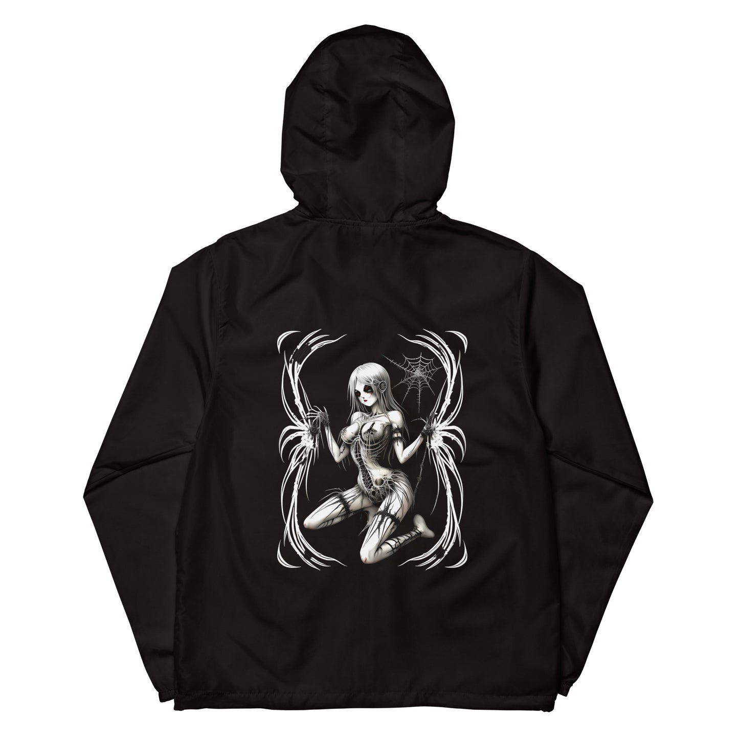 Pinup Spider Girl Unisex lightweight zip up windbreaker