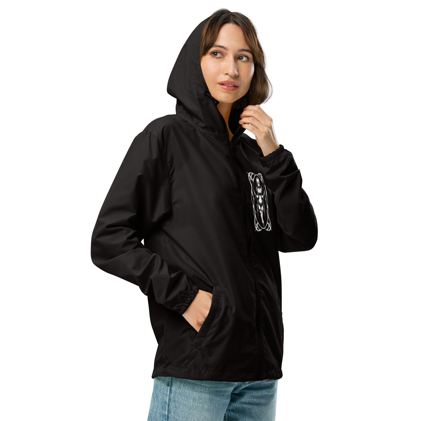 Pinup Spider Girl Unisex lightweight zip up windbreaker